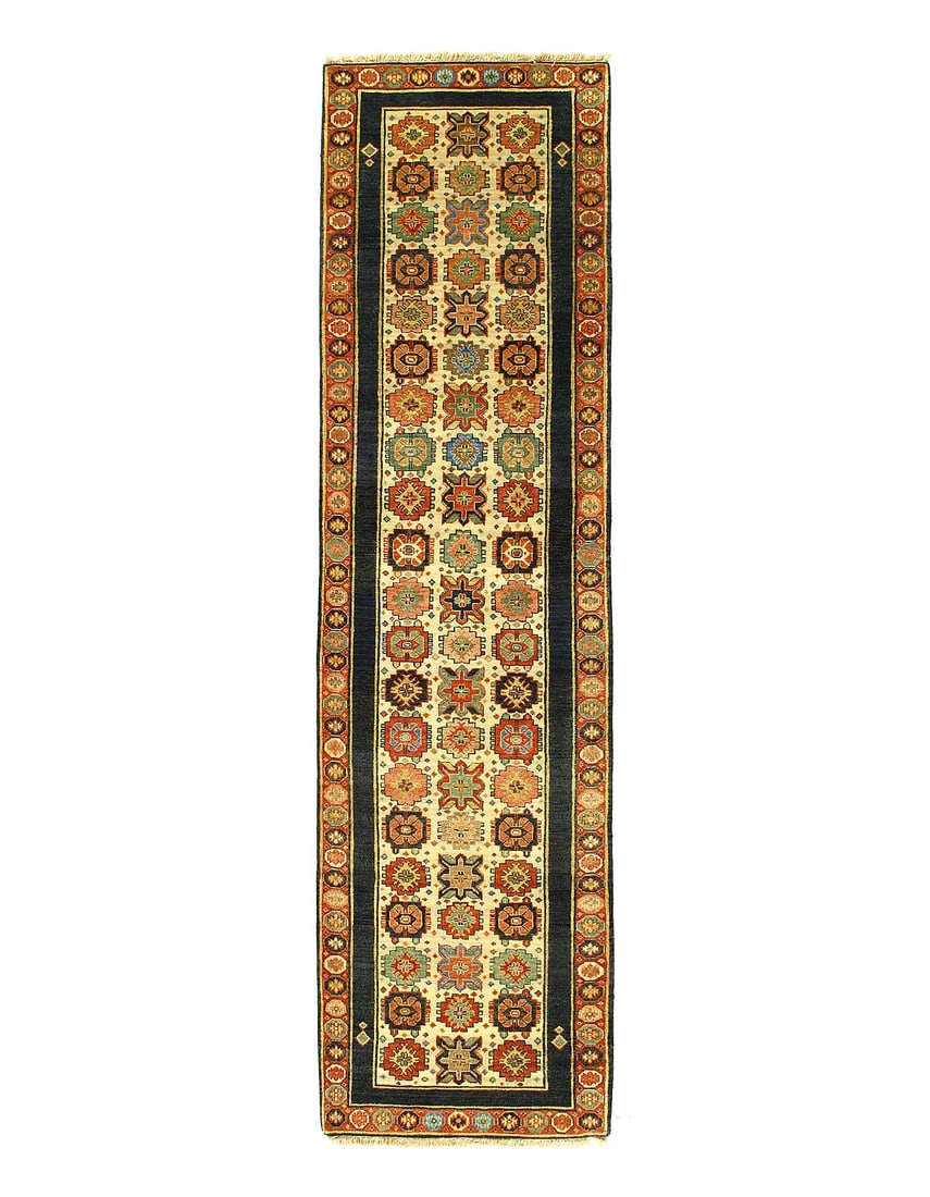 Ivory Shirvan runner 2'.6''x 10': Ivory Shirvan runner 2'.6''x 10' - New, Shirvan, Hand-Knotted, Lamb's Wool, 300 -D08831- 862.This item is part of our fine auction collection which includes many fine home accessories including antiqu