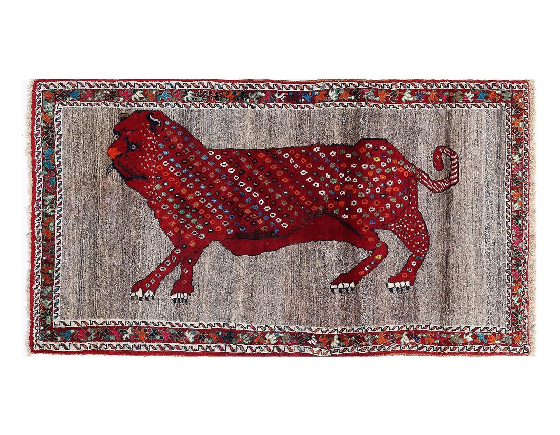 Fine Hand knotted Persian Shiraz rug 3'3'' X 6'2'': Fine Hand knotted Persian Shiraz rug 3'3'' X 6'2'' - New, Shiraz, Hand-Knotted, Lamb's Wool, 300 -D13359- 862.This item is part of our fine auction collection which includes many fine home accessories