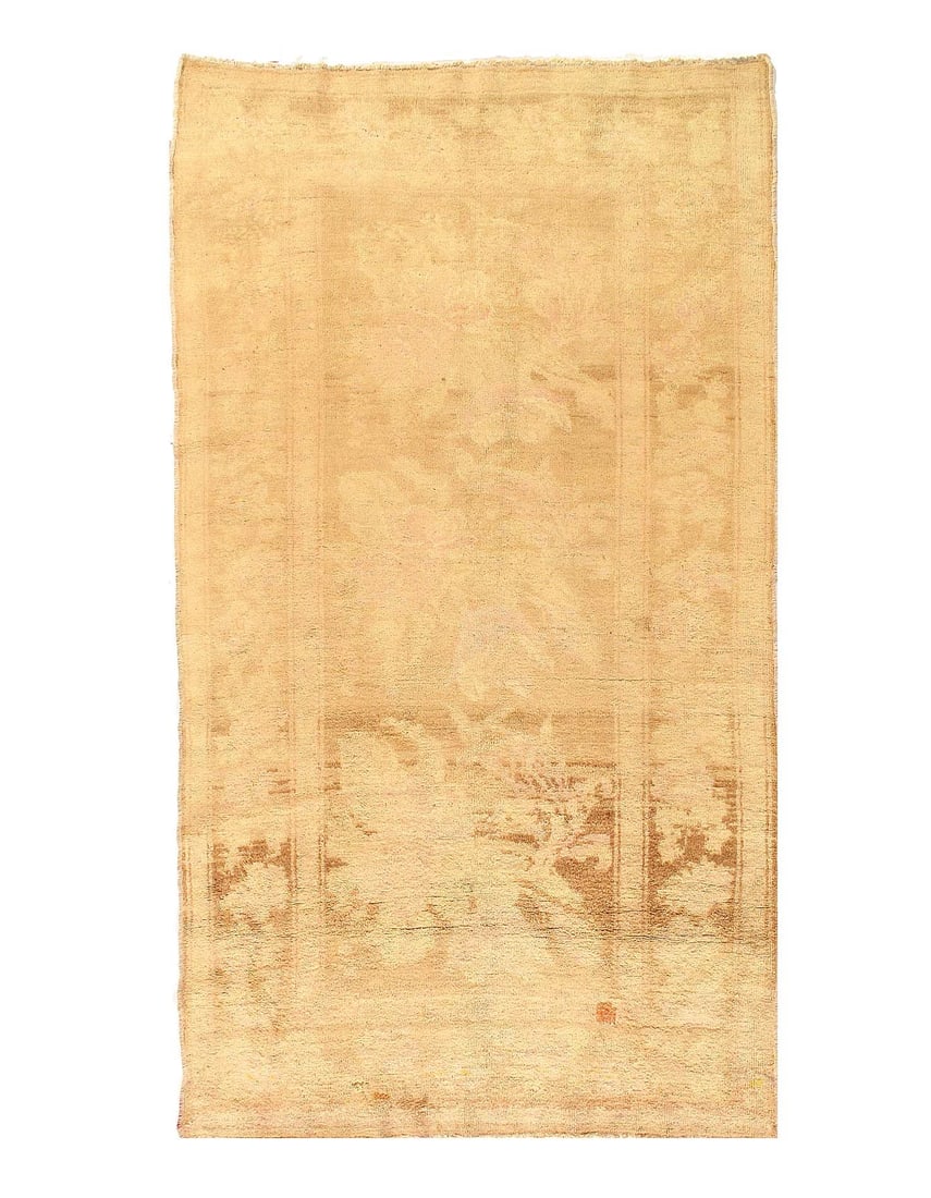 Beige Russian Qarabag rug 4'.7'' x 8'.6'': Beige Russian Qarabag rug 4'.7'' x 8'.6'' - circa 1940, Qarabag, Hand-Knotted, Lamb's Wool, 300 -D07895- 862.This item is part of our fine auction collection which includes many fine home accessories 