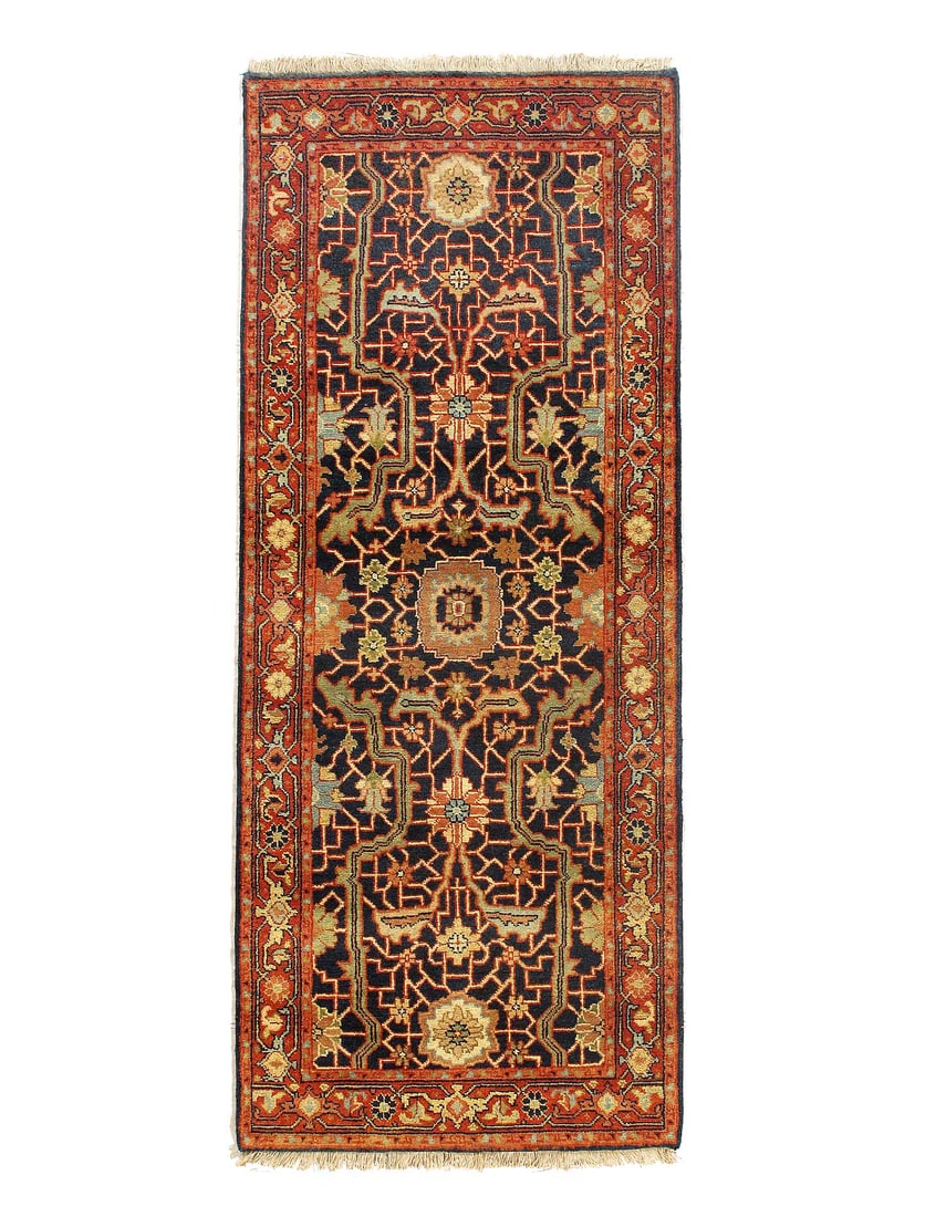 Fine Hand knotted Ralph Lauren Design runner 2'6'' X 6'2'': Fine Hand knotted Ralph Lauren Design runner 2'6'' X 6'2''- New, Ralph Lauren , Hand-Knotted, Lamb's Wool, 300 -D15785- 862.This item is part of our fine auction collection which includes many fine ho