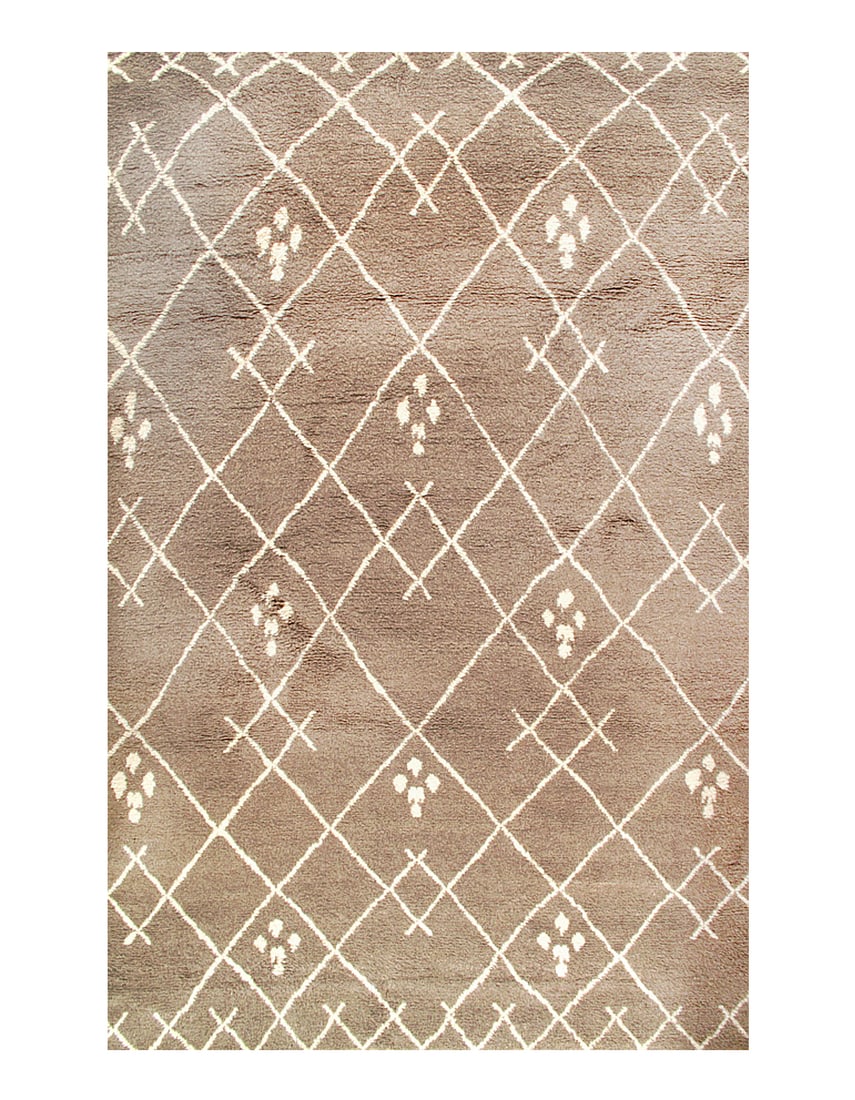 Light Brown Moroccan 10'8'' X 13'11'': Light Brown Moroccan 10'8'' X 13'11'' - New, Moroccan, Hand-Knotted, Lamb's Wool, 300 -D04531- 862.This item is part of our fine auction collection which includes many fine home accessories including 
