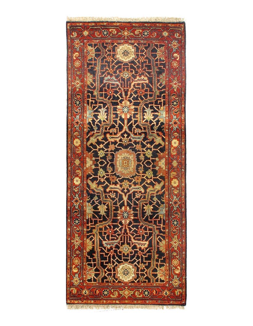 Fine Hand knotted Ralph Lauren Design runner 2'7'' X 6'2'': Fine Hand knotted Ralph Lauren Design runner 2'7'' X 6'2'' - New, Hand-Knotted, Lamb's Wool, 300 -D15796- 862.This item is part of our fine auction collection which includes many fine home