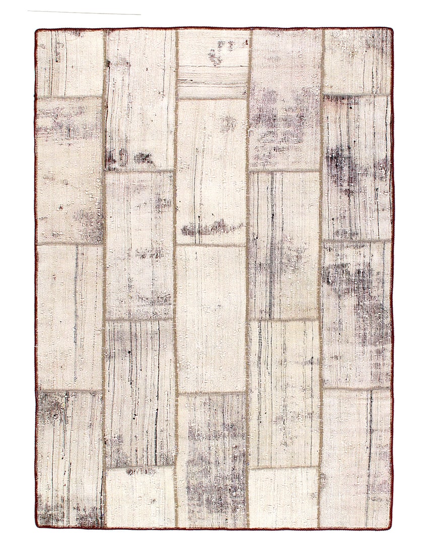 Ivory Persian Patch-Work 5'9''X 6'8'': Ivory Persian Patch-Work 5'9''X 6'8'' - NEW, Modern, Hand-Knotted, Wool, 300 -D08437- 862.This item is part of our fine auction collection which includes many fine home accessories including antique