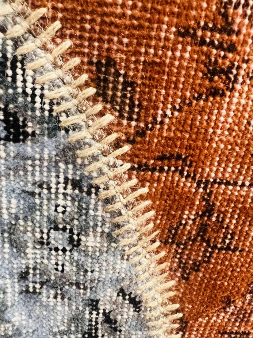 Gray Turkish Patchwork Rug 8' x 10' - 13