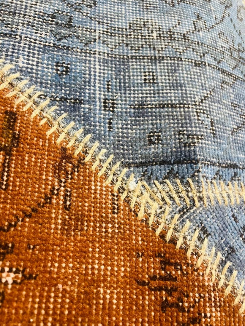 Gray Turkish Patchwork Rug 8' x 10' - 14