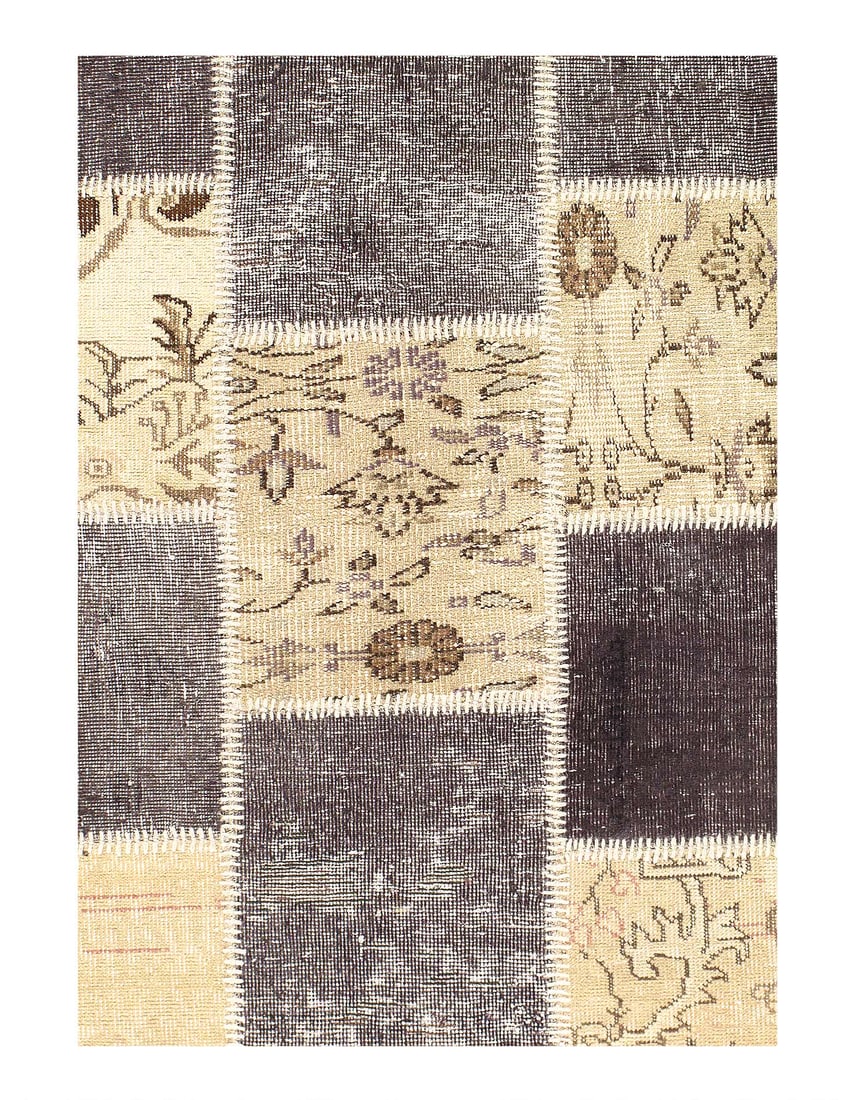 Gray Turkish Patchwork 6' X 8' - 2