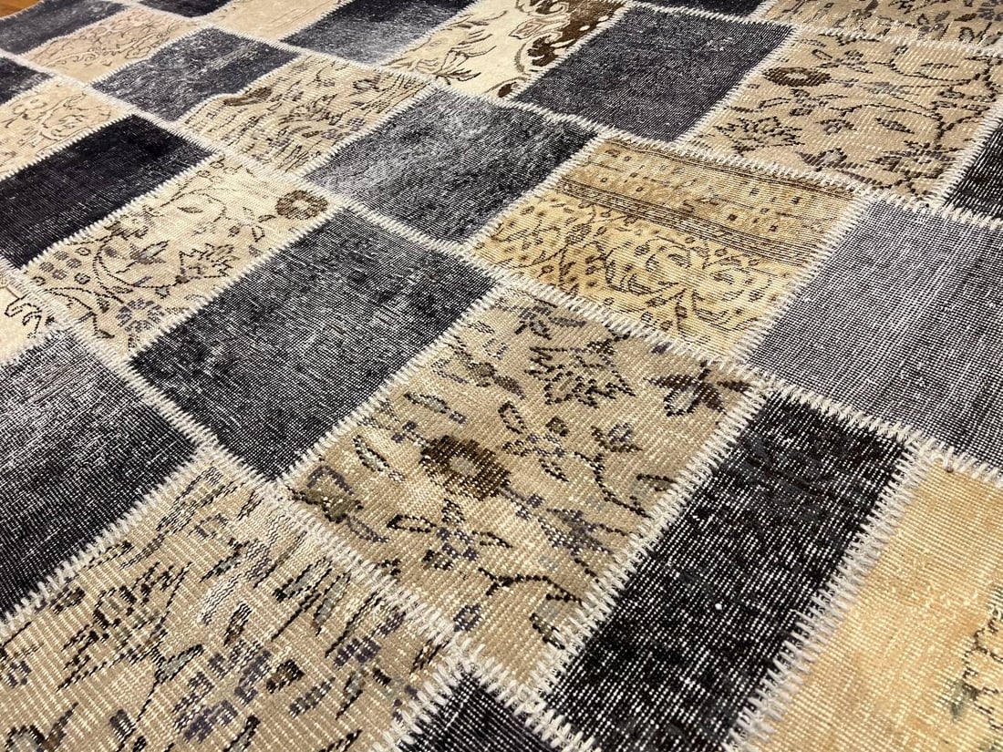 Gray Turkish Patchwork 6' X 8' - 7