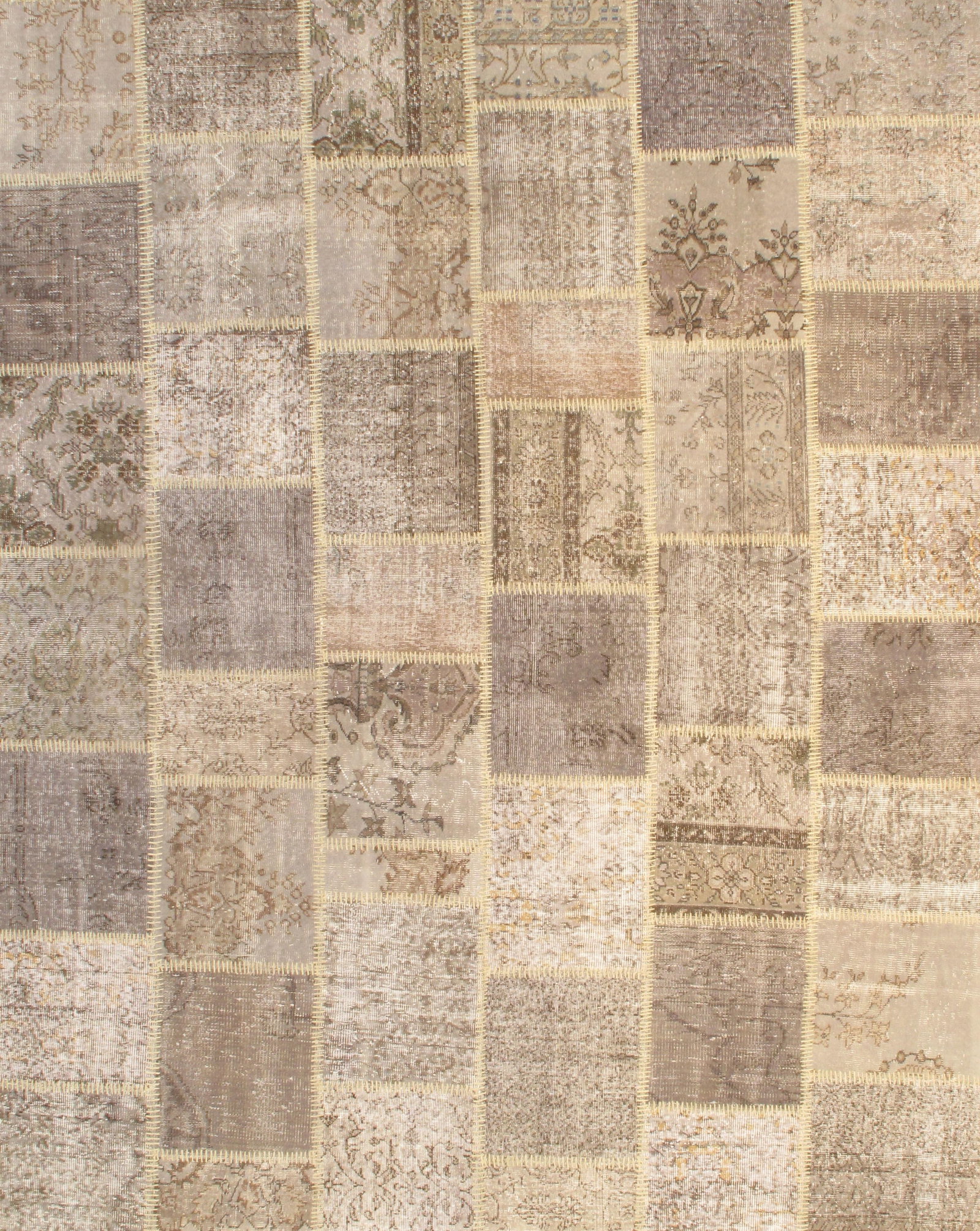 Gray Turkish Patchwork 8' X 10': Gray Turkish Patchwork 8' X 10' - New, Modern, Hand-Knotted, Lamb's Wool, 300 -D07054- 862.This item is part of our fine auction collection which includes many fine home accessories including antique 