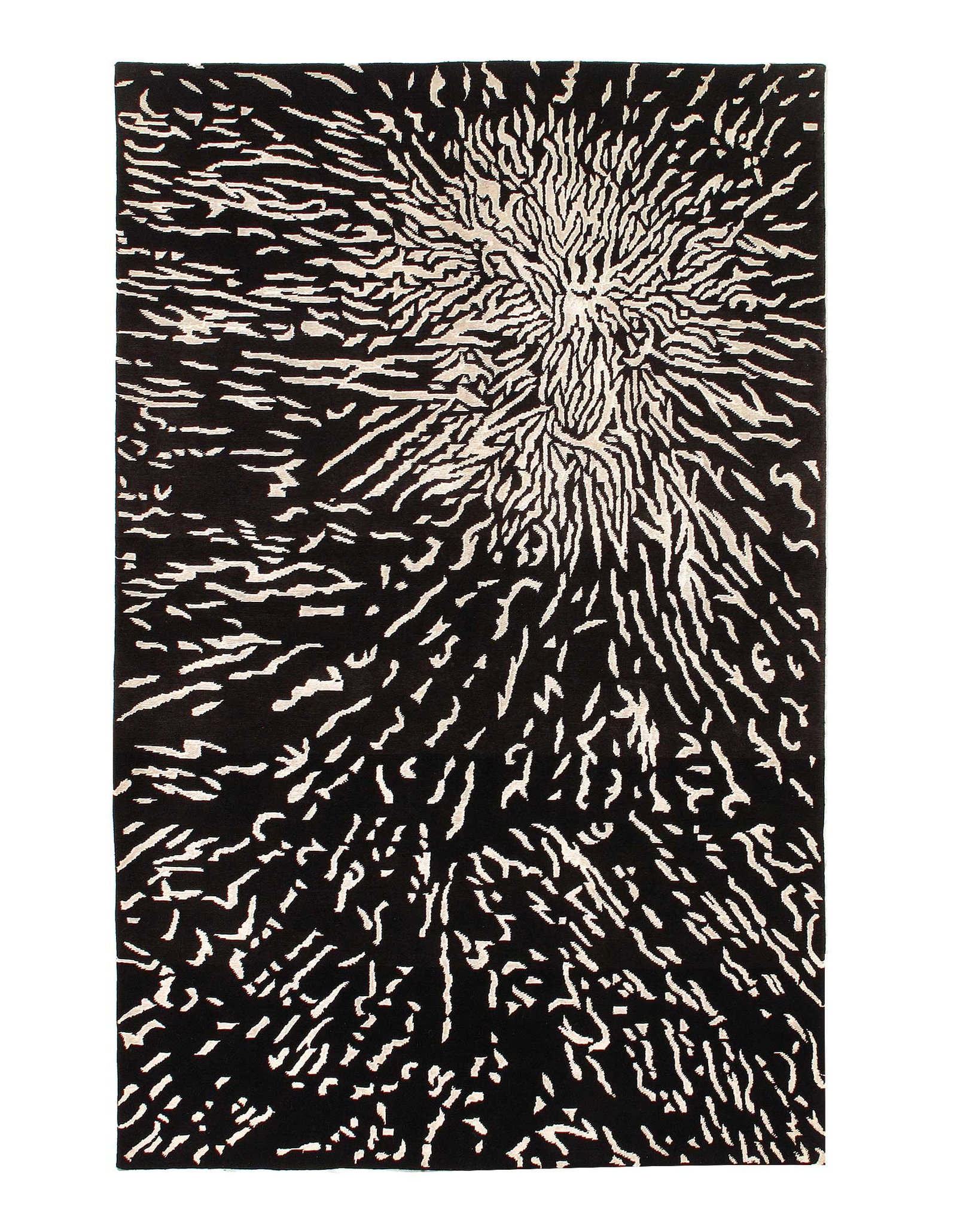 Blach Contemporary Tibetan 5'x8': Blach Contemporary Tibetan 5'x8' - New, Modern, Hand-Knotted, Wool & Silk, 300 -D04126- 862.This item is part of our fine auction collection which includes many fine home accessories including