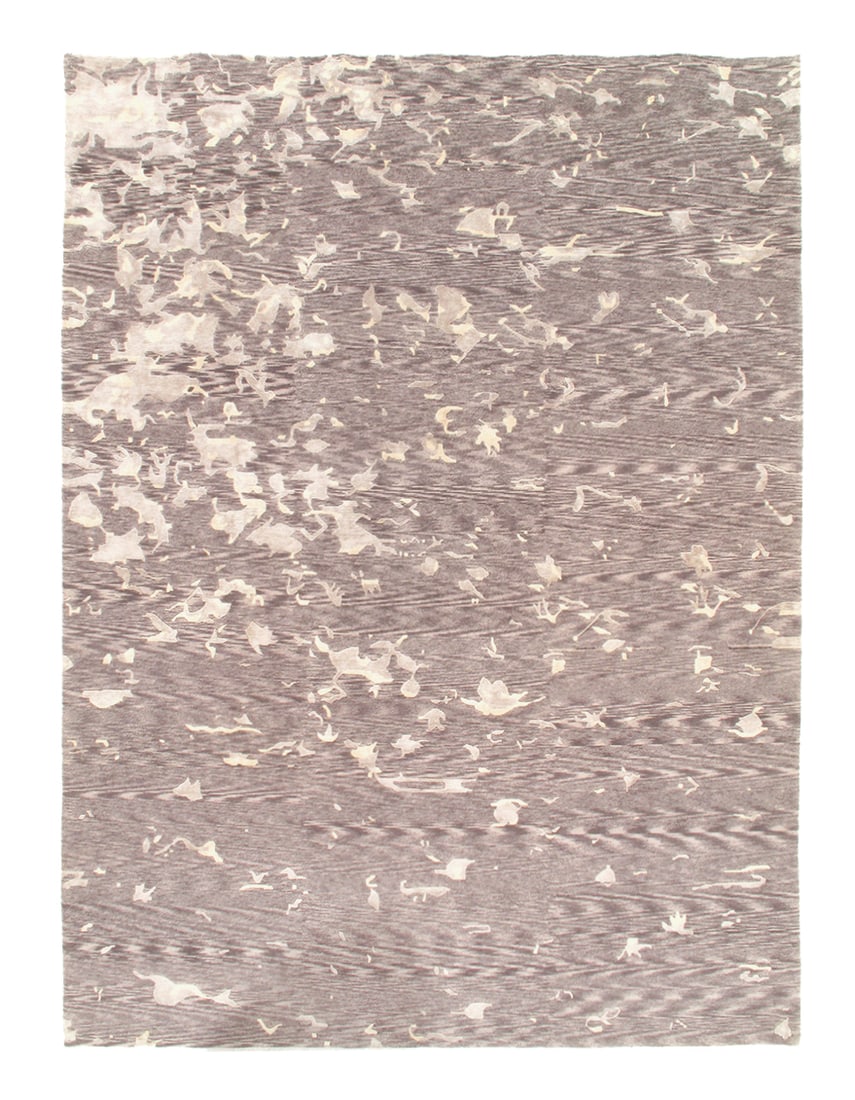 Gray Genuine Modern Nepal 8'6" X 11'6": Gray Genuine Modern Nepal 8'6" X 11'6" - New, Modern, Hand-Knotted, Wool & Bamboo Silk, 300 -D05132- 862.This item is part of our fine auction collection which includes many fine home accessories incl