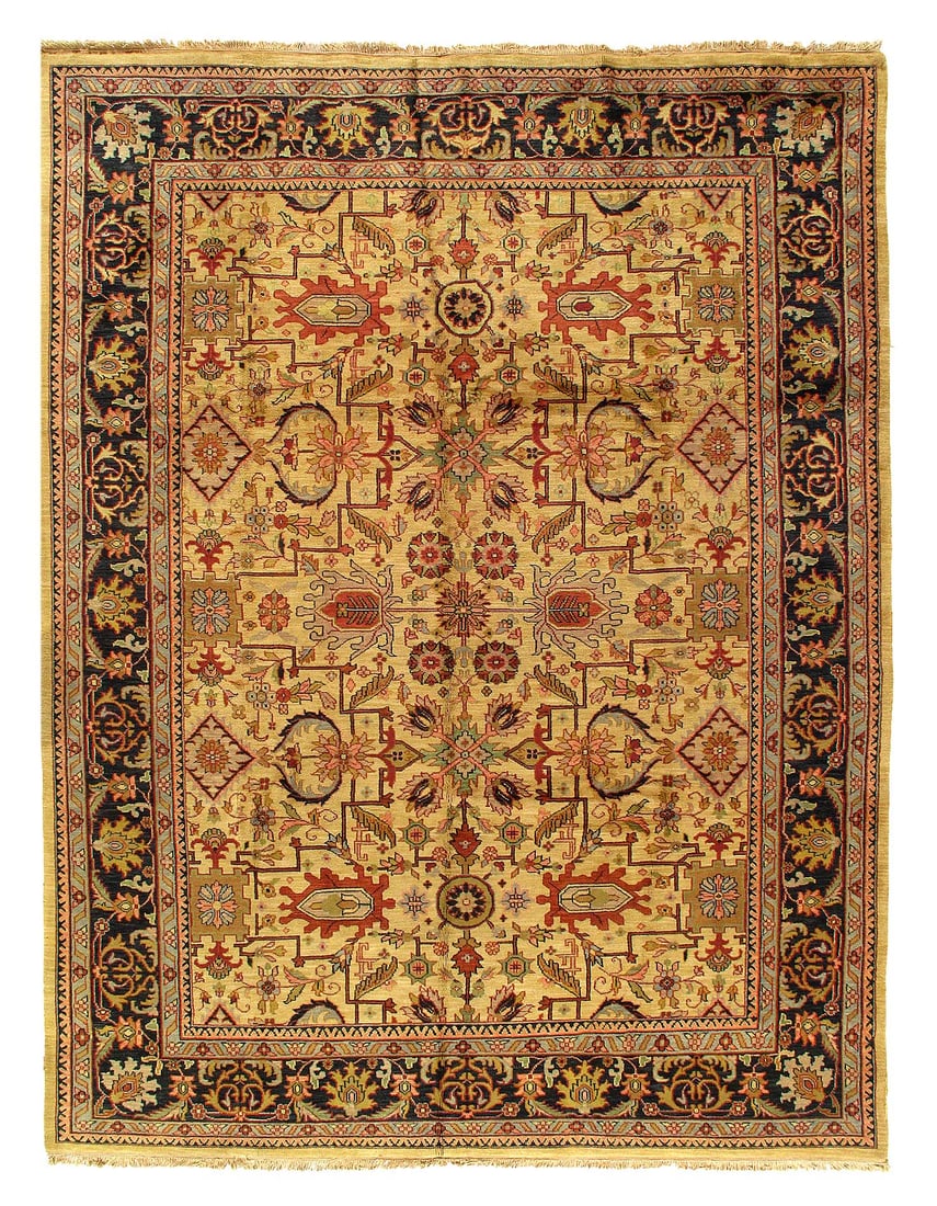 Fine Hand Knotted Mahal Design 9'x 12': Fine Hand Knotted Mahal Design 9'x 12' - new, Mahal, Hand-Knotted, Lamb's Wool, 300 -22396- 862.This item is part of our fine auction collection which includes many fine home accessories including ant