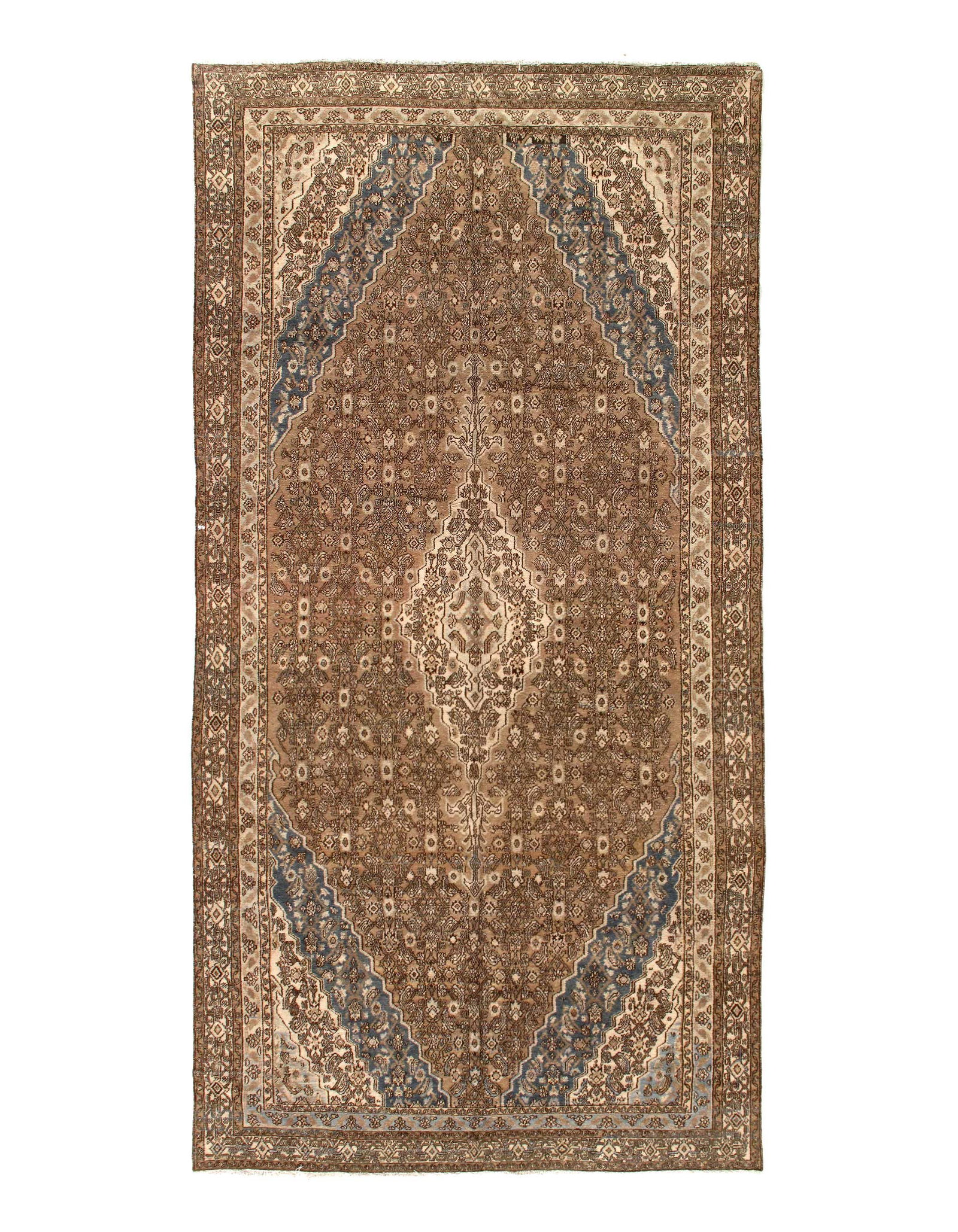 Rust Persian Antique Mahal 9'3"X16'4": Rust Persian Antique Mahal 9'3"X16'4" - circa 1920, Mahal, Hand-Knotted, Lamb's Wool, 300 -D14464- 862.This item is part of our fine auction collection which includes many fine home accessories includ
