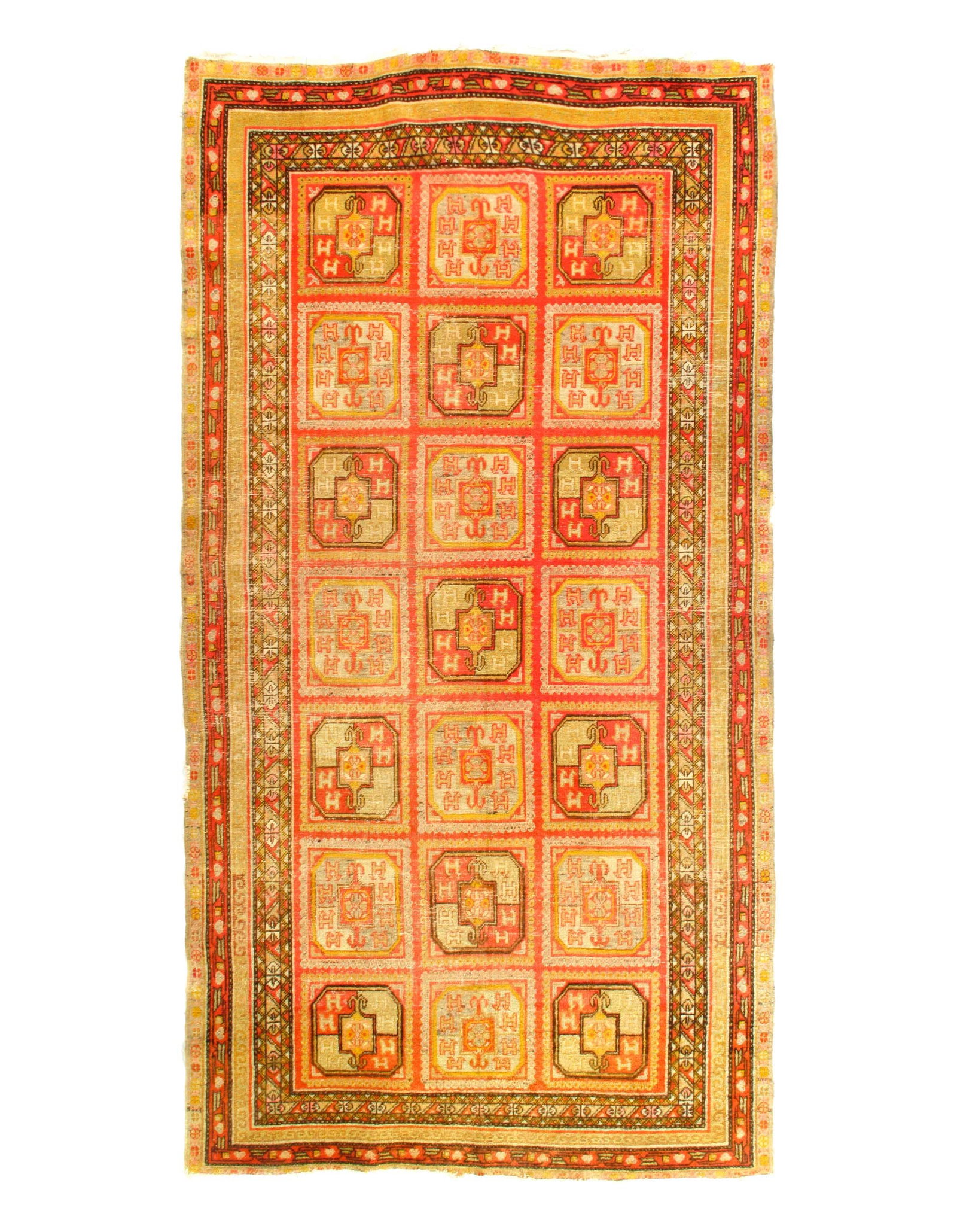 Fine Hand knotted Vintage Khotan rug 5'3'' X 10'4'': Fine Hand knotted Vintage Khotan rug 5'3'' X 10'4'' - 1940, Khotan, Hand-Knotted, Lamb's Wool, 300 -D14592- 862.This item is part of our fine auction collection which includes many fine home accessori