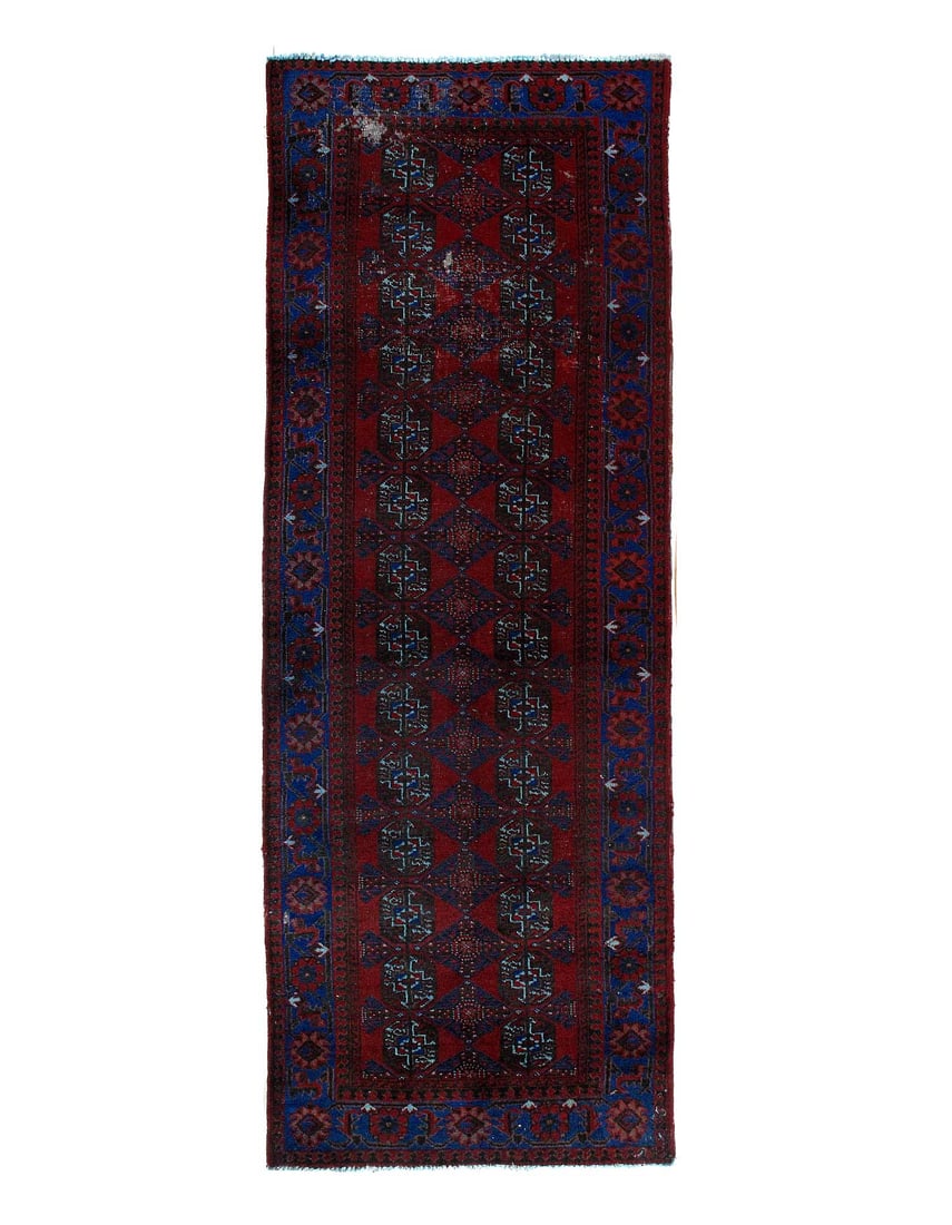 Persian Antique Hamadan runner 3'8'' X 10'3'': Persian Antique Hamadan runner 3'8'' X 10'3'' - 1920, Hamadan, Hand-Knotted, Lamb's Wool, 300 -D11931- 862.This item is part of our fine auction collection which includes many fine home accessories in