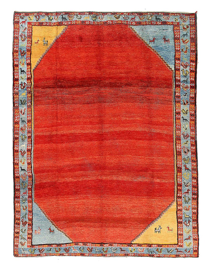 Fine Hand Knotted Persian gabbeh 8'X 11'9": Fine Hand Knotted Persian gabbeh 8'X 11'9" - CIRCA 1970, Gabbeh, Hand-Knotted, Lamb's Wool, 300 -54460- 862.This item is part of our fine auction collection which includes many fine home accessories i