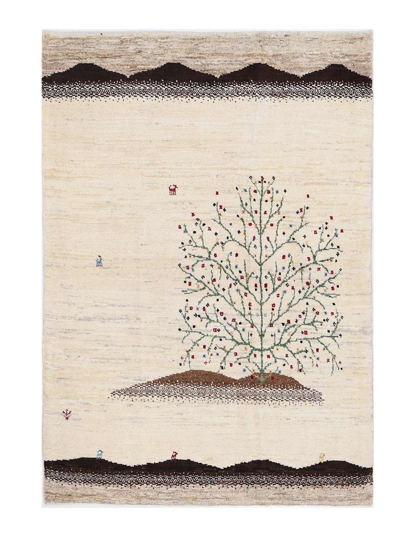 Beige color Fine hand Knotted Persian gabbeh 2'11'' X 4'3'': Beige color Fine hand Knotted Persian gabbeh 2'11'' X 4'3'' - New, Gabbeh, Hand-Knotted, Lamb's Wool, 300 -D13936- 862.This item is part of our fine auction collection which includes many fine home ac