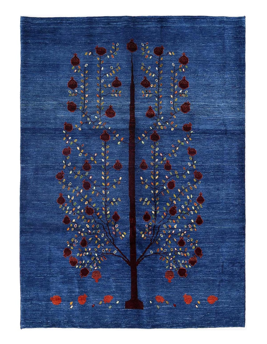 Navy blue Persian Hand knotted Gabbeh 5'7"x 7'8": Navy blue Persian Hand knotted Gabbeh 5'7"x 7'8" - New, Gabbeh, Hand-Knotted, Lamb's Wool, 300 -D13959- 862.This item is part of our fine auction collection which includes many fine home accessories i