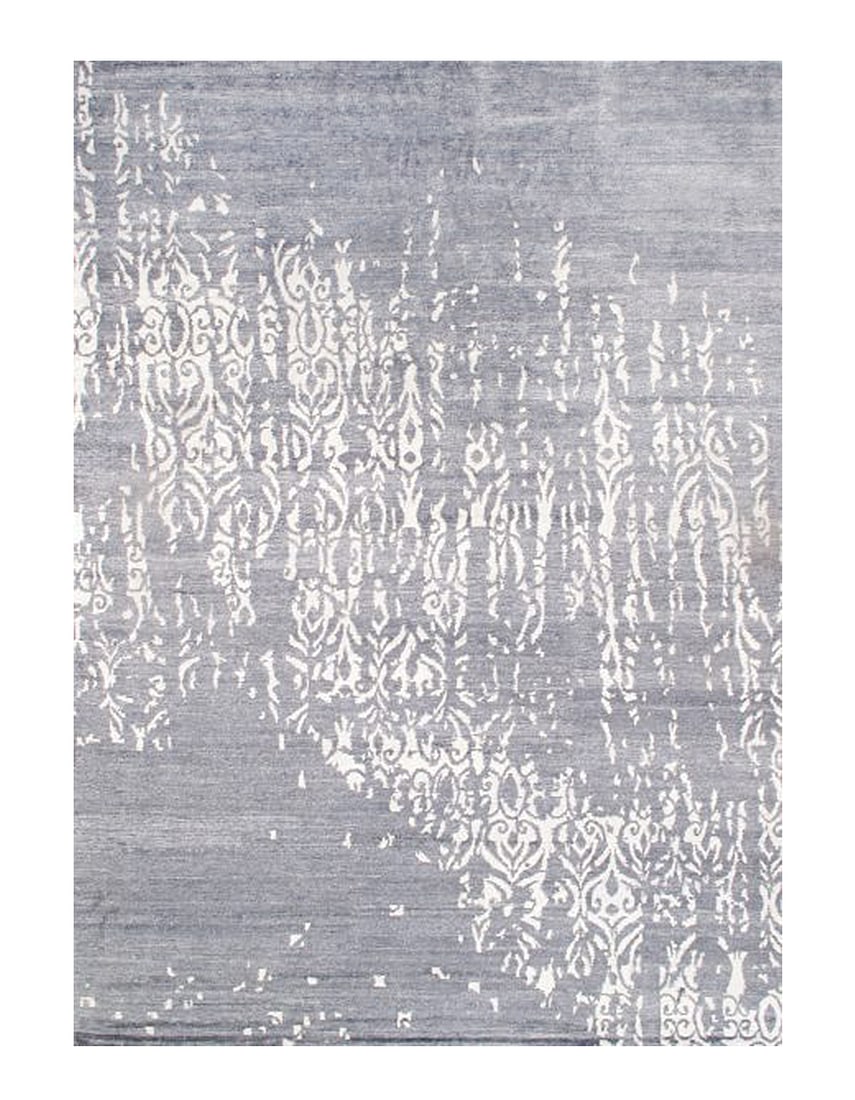 Modern Silk and wool Rug: Modern Silk and wool Rug - New, Contemporary, Hand-Knotted, Wool&Bamboo, 300 -D05664- 862.This item is part of our fine auction collection which includes many fine home accessories including antique r