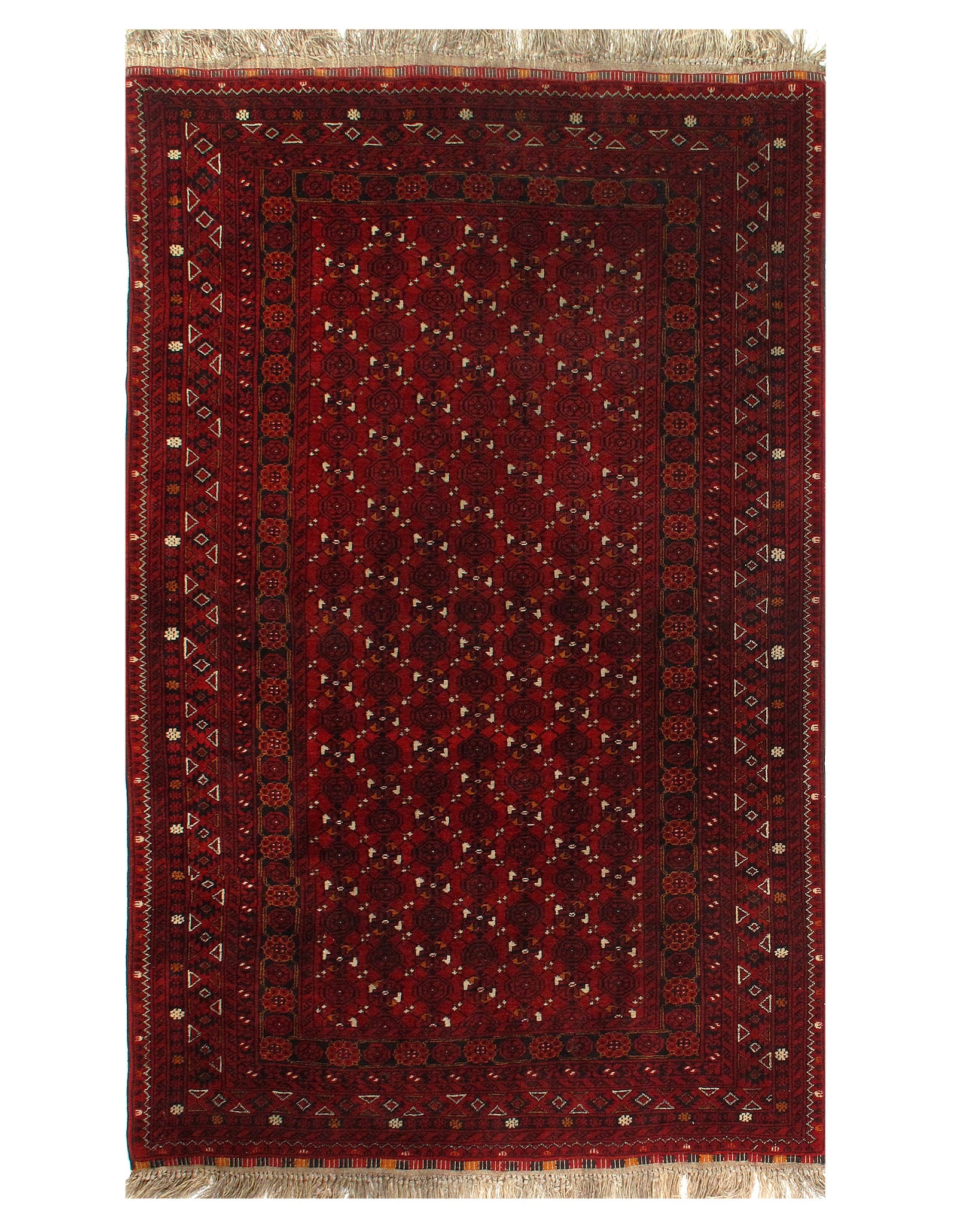 Rust Afghani Bashire 4'3"x6'5": Rust Afghani Bashire 4'3"x6'5" - Circa 1980, Beshir, Hand-Knotted, Lamb's Wool, 300 -D10027- 862.This item is part of our fine auction collection which includes many fine home accessories including an