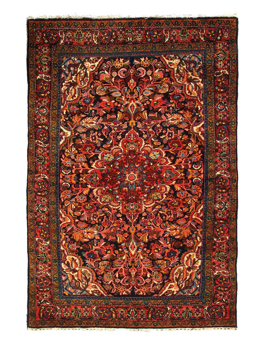 Fine Hand Knotted Persian vintage Balouchi rug 4'6'' X 6'11'': Fine Hand Knotted Persian vintage Balouchi rug 4'6'' X 6'11'' - 1970, Baluch, Hand-Knotted, Lamb's Wool, 300 -D12294- 862.This item is part of our fine auction collection which includes many fine home