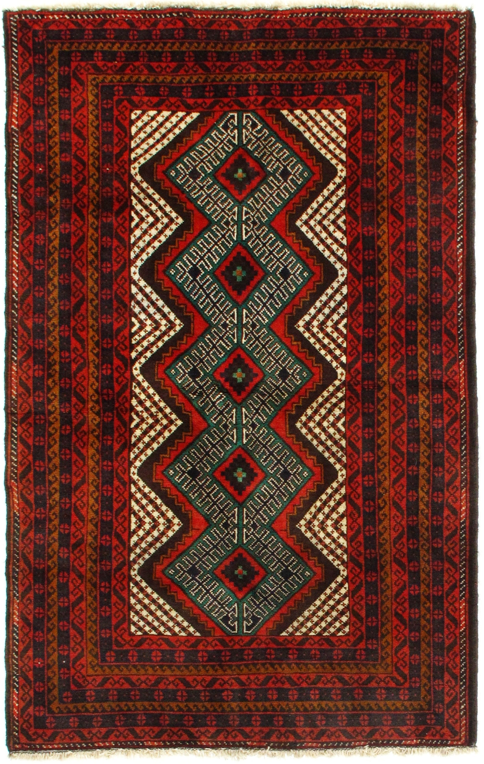 Ivory Balouchi prayer Rug 3' x 5': Ivory Balouchi prayer Rug 3' x 5' - , Baluch, Hand-Knotted, Lamb's Wool, 300 -D08735- 862.This item is part of our fine auction collection which includes many fine home accessories including antique r