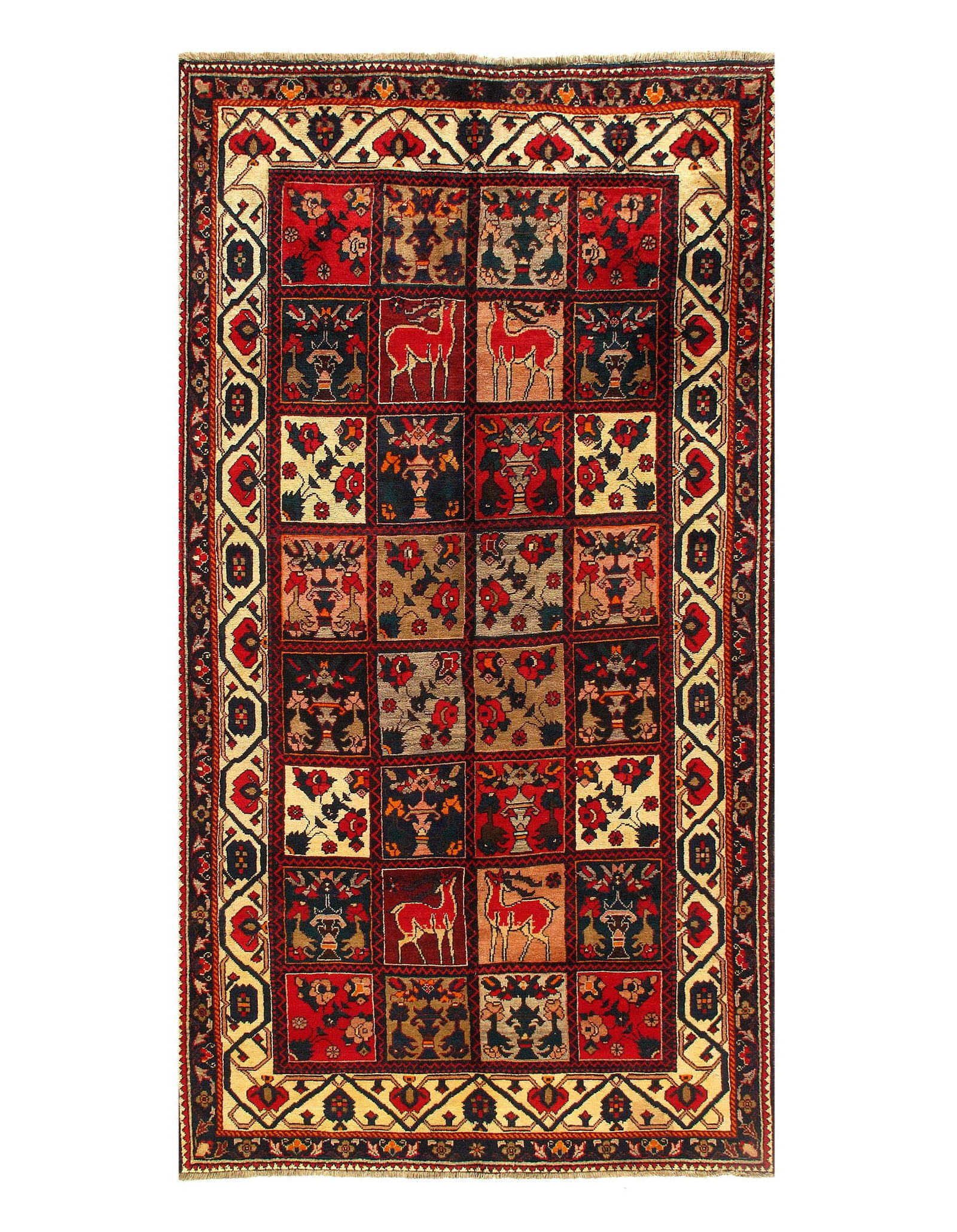 Persian Bakhtiari Rug - 5'7'' X 10'5'': Persian Bakhtiari Rug - 5'7'' X 10'5'' - Circa 1970, Bakhtiari, Hand-Knotted, Lamb's Wool, 300 -D11212- 862.This item is part of our fine auction collection which includes many fine home accessories i