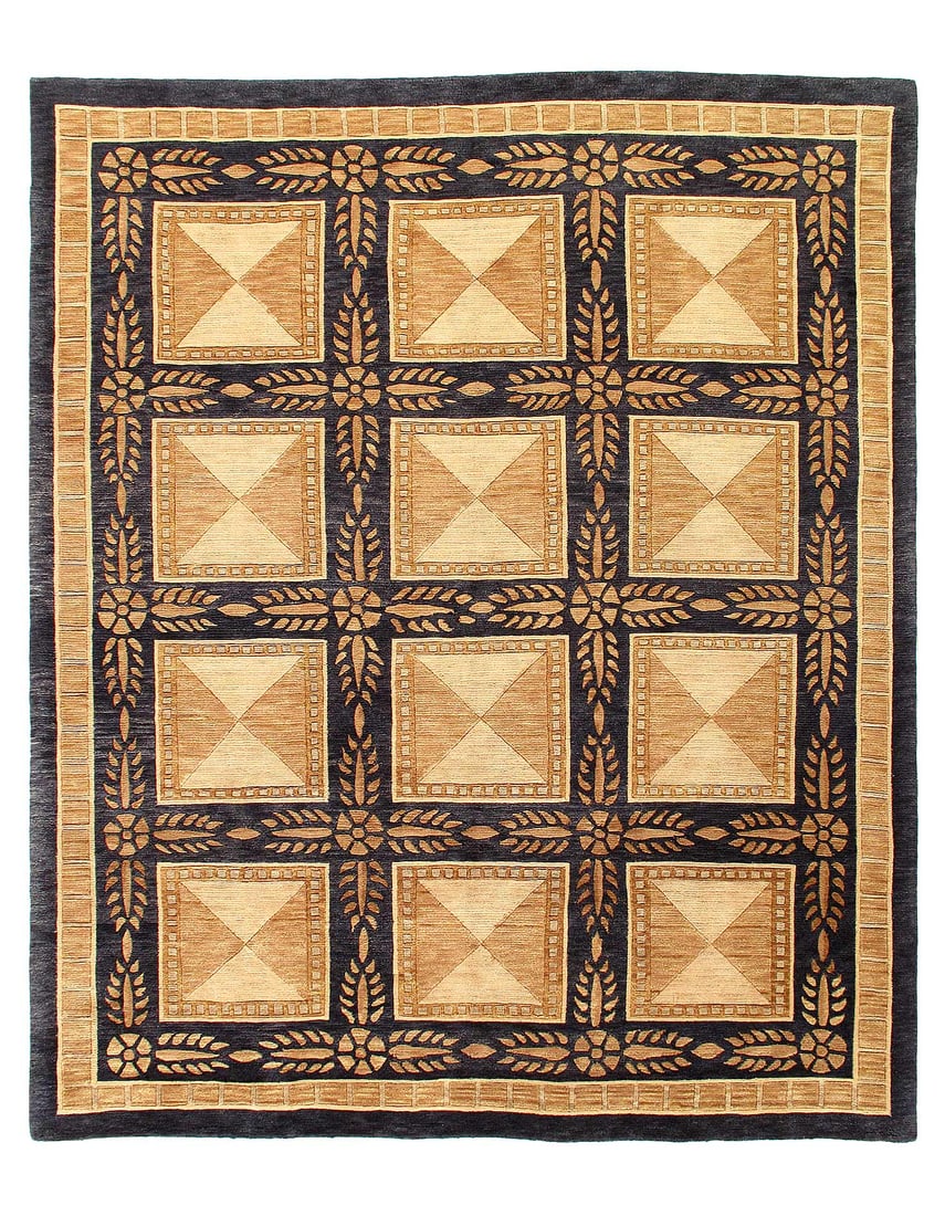 Fine Hand Knotted Art Deco 8'2'' X 9'11'': Fine Hand Knotted Art Deco 8'2'' X 9'11'' - New, Art Deco, Hand-Knotted, Lamb's Wool, 300 -11160- 862.This item is part of our fine auction collection which includes many fine home accessories includi
