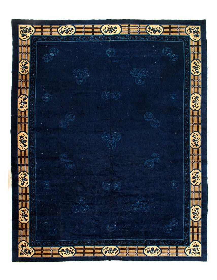 Chinese Antique Art Deco rug 9'X 11'5'': Chinese Antique Art Deco rug 9'X 11'5'' - Early 20th Century, Art Deco, Hand-Knotted, Lamb's Wool, 300 -D12331- 862.This item is part of our fine auction collection which includes many fine home acces