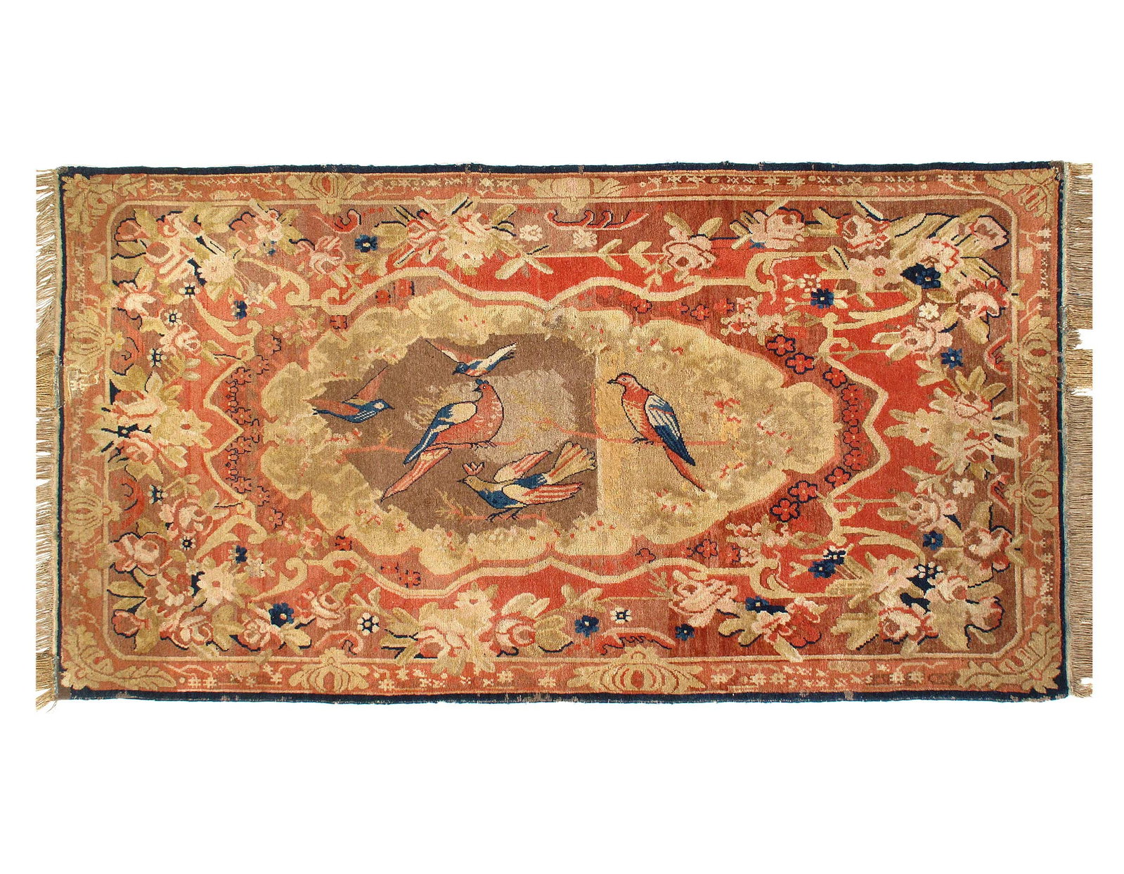Fine Hand Knotted Antique Samarkand 4'7'' X 8'11'': Fine Hand Knotted Antique Samarkand 4'7'' X 8'11'' - Circa 1900, All Over, Hand-Knotted, Lamb's Wool, 300 -D11783- 862.This item is part of our fine auction collection which includes many fine home ac