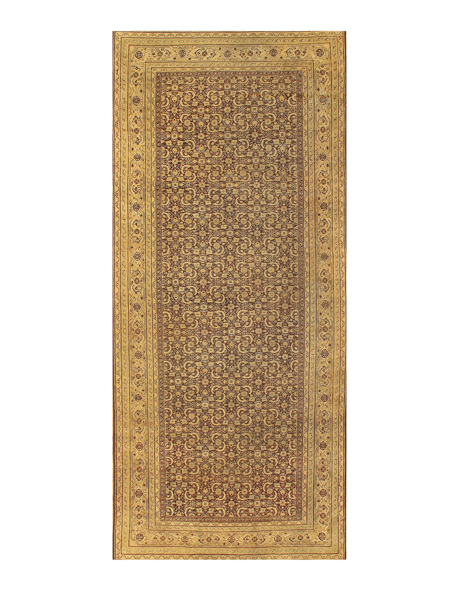 Rust Antique Agra 5' X 11'6": Rust Antique Agra 5' X 11'6" - circa 1880, Agra, Hand-Knotted, Lamb's Wool, 300 -D07559- 862.This item is part of our fine auction collection which includes many fine home accessories including antiqu