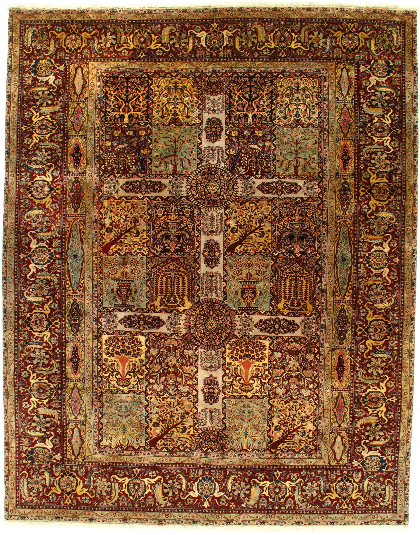 Multi color Indian Agra 9' X 12': Multi color Indian Agra 9' X 12' - New, Agra, Hand-Knotted, Lamb's Wool, 300 -D10021- 862.This item is part of our fine auction collection which includes many fine home accessories including antique r
