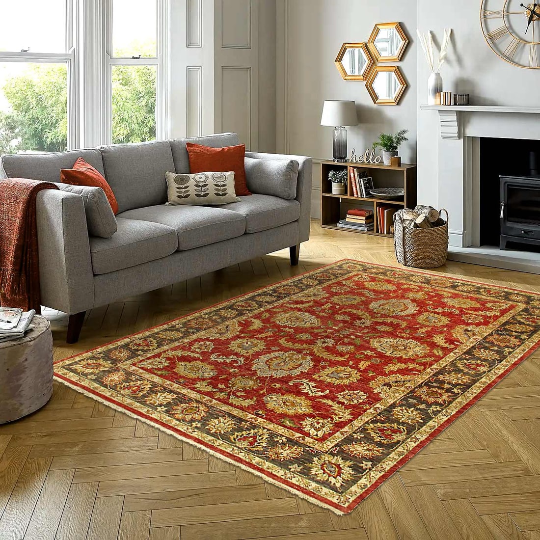 Rust Fine Agra Design 6' X 9' - 4