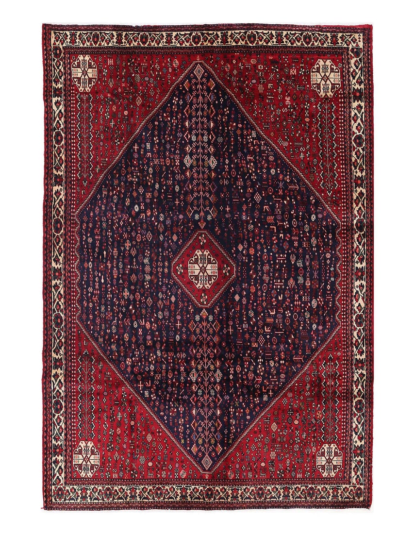 Fine Hand knotted Persian Abadeh rug 6'6"X 9'11": Fine Hand knotted Persian Abadeh rug 6'6"X 9'11" - CIRCA 1990, Abadeh, Hand-Knotted, Lamb's Wool, 300 -D14046- 862.This item is part of our fine auction collection which includes many fine home access