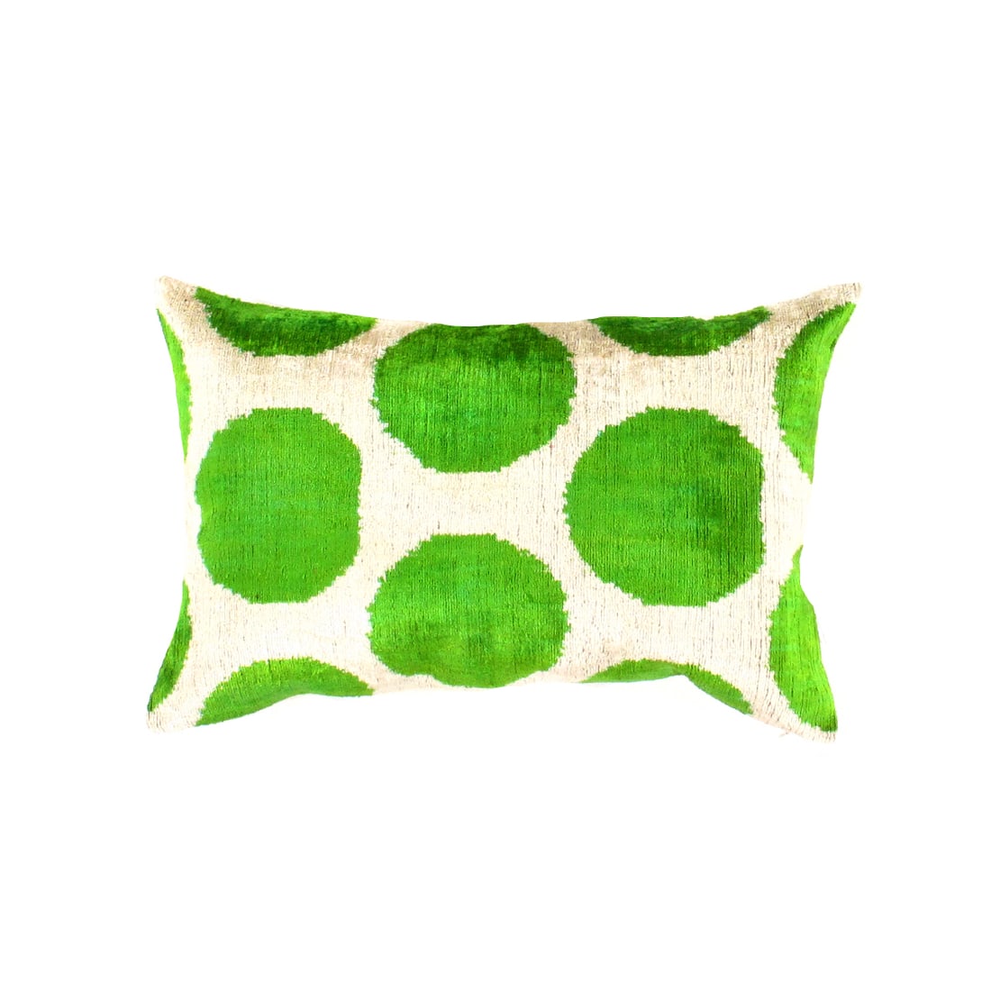 TI 87 Turkish L Green Silk Ikat pillow: TI 87 Turkish L Green Silk Ikat pillow - New, Ikat, Hand-made, Velvet Silk, 300 -TI 87- 862.This item is part of our fine auction collection which includes many fine home accessories including antique