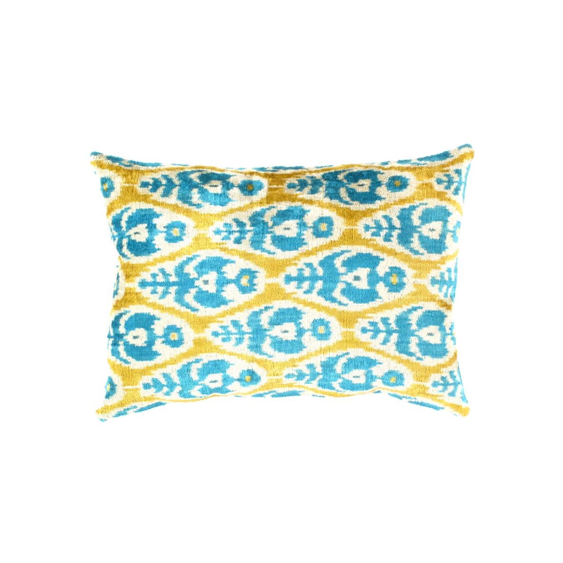 TI 42 Turkish Gold Silk Ikat pillow: TI 42 Turkish Gold Silk Ikat pillow - New, Ikat, Hand-Woven, Velvet Silk, 300 -TI 42- 862.This item is part of our fine auction collection which includes many fine home accessories including antique r