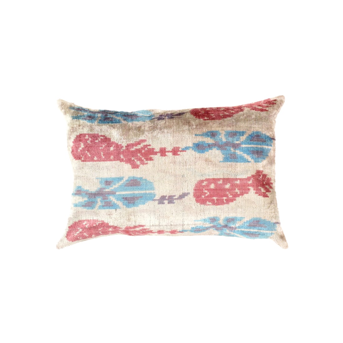 TI 36 Turkish Beige Silk Ikat pillow: TI 36 Turkish Beige Silk Ikat pillow - new, Ikat, Hand-Woven, Velvet Silk, 300 -TI 36- 862.This item is part of our fine auction collection which includes many fine home accessories including antique 