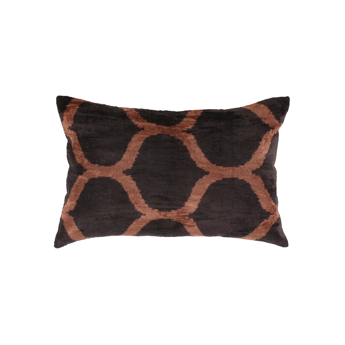 TI 310 Brown Designer Velvet Ikat Pillow (1 of 2)