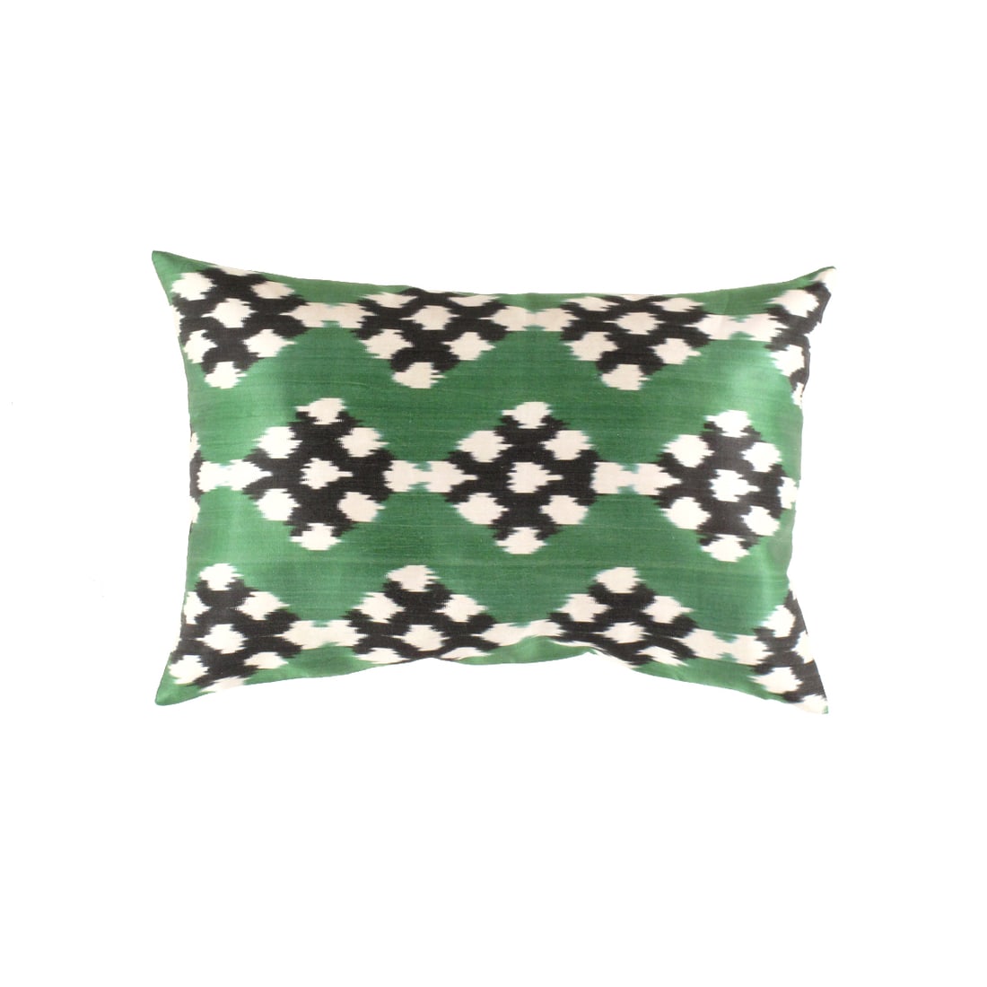 TI 243 Turkish L Green Silk Ikat pillow: TI 243 Turkish L Green Silk Ikat pillow - New, Ikat, Hand-made, Pure Silk, 300 -TI 243- 862.This item is part of our fine auction collection which includes many fine home accessories including antique
