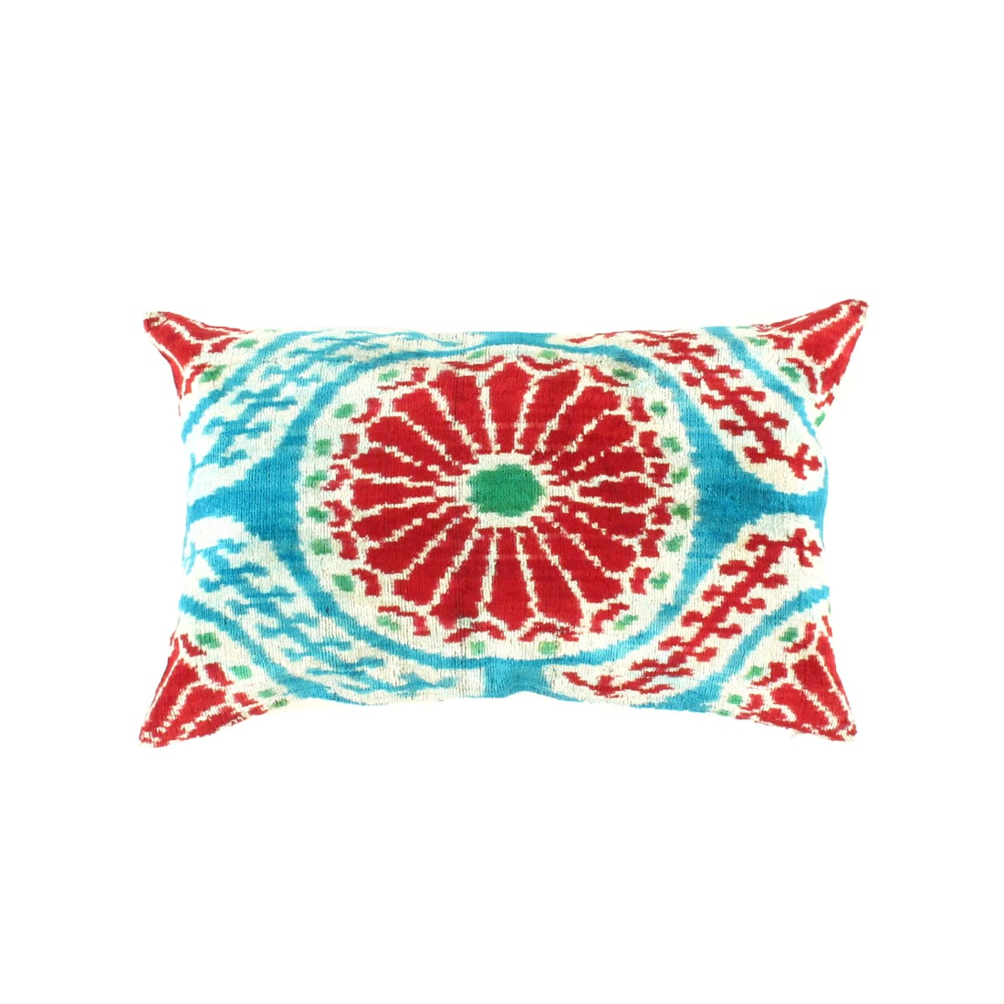 TI 171 Turkish Multi color Silk Ikat pillow: TI 171 Turkish Multi color Silk Ikat pillow - New, Ikat, Hand-made, Velvet Silk, 300 -TI 171- 862.This item is part of our fine auction collection which includes many fine home accessories including a