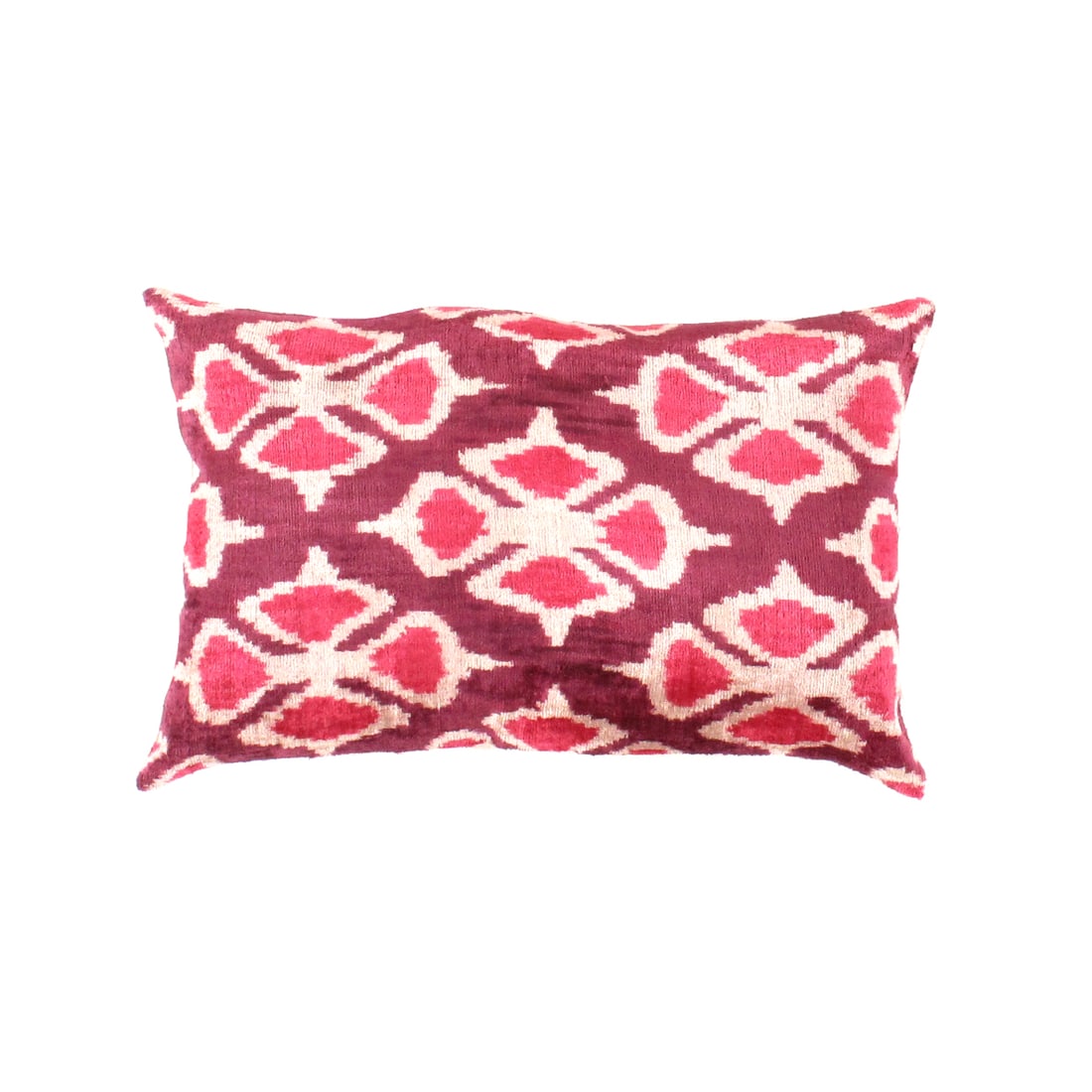 TI 167 Turkish Red color Silk Ikat pillow (1 of 2)