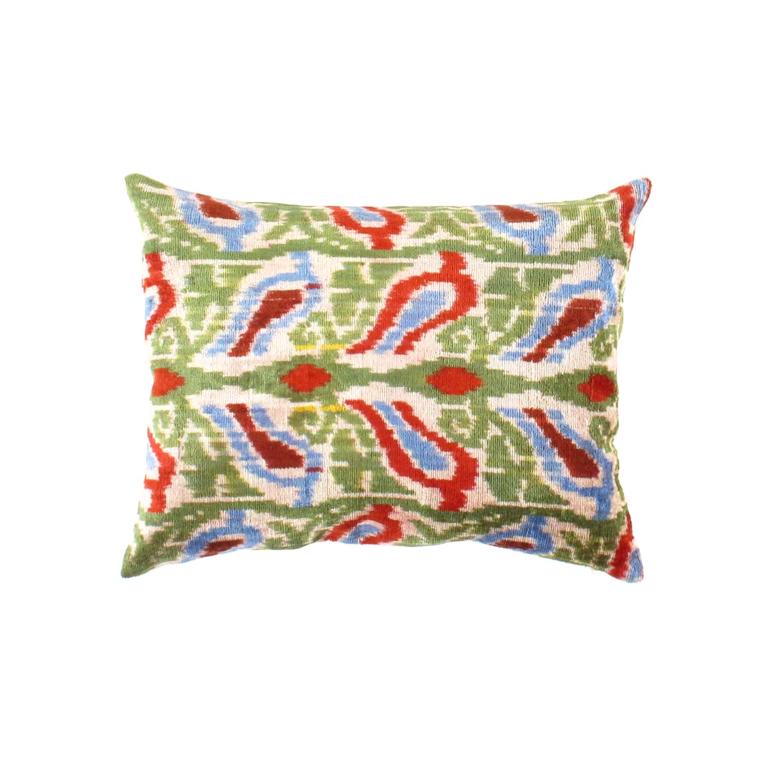 TI 141 Turkish Multi color Silk Ikat pillow: TI 141 Turkish Multi color Silk Ikat pillow - New, Ikat, Hand-Knotted, Velvet Silk, 300 -TI 141- 862.This item is part of our fine auction collection which includes many fine home accessories includin