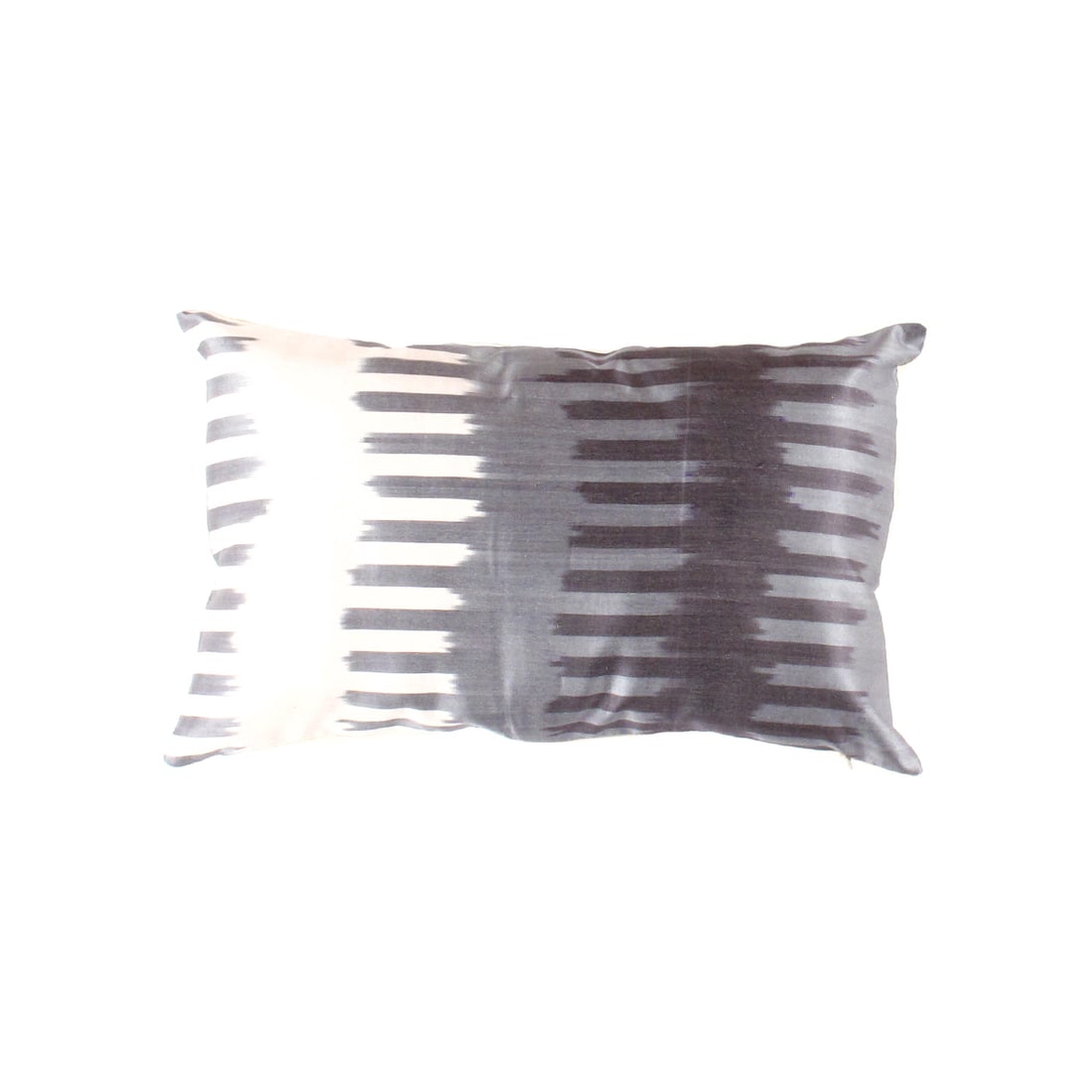 TI 114 Turkish Black & white Color Silk Ikat pillow: TI 114 Turkish Black & white Color Silk Ikat pillow - New, Ikat, Hand-Knotted, Velvet Silk, 300 -TI 114- 862.This item is part of our fine auction collection which includes many fine home accessories 