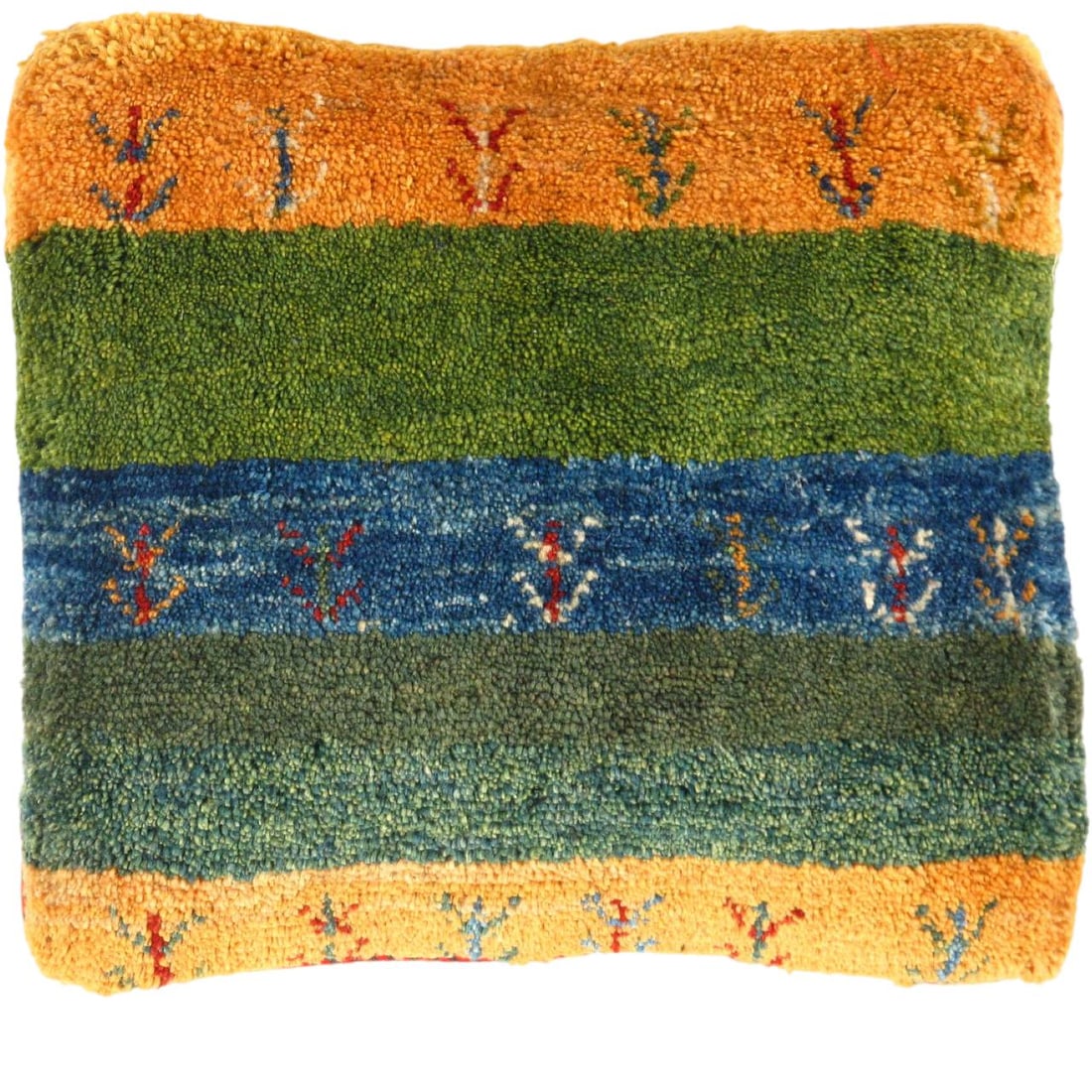 Fine Hand knotted Gabbeh pillow 16"X 17": Fine Hand knotted Gabbeh pillow 16"X 17" - N/A, Gabbeh, Hand-Woven, Lamb's Wool, 300 -PG 293- 862.This item is part of our fine auction collection which includes many fine home accessories including a