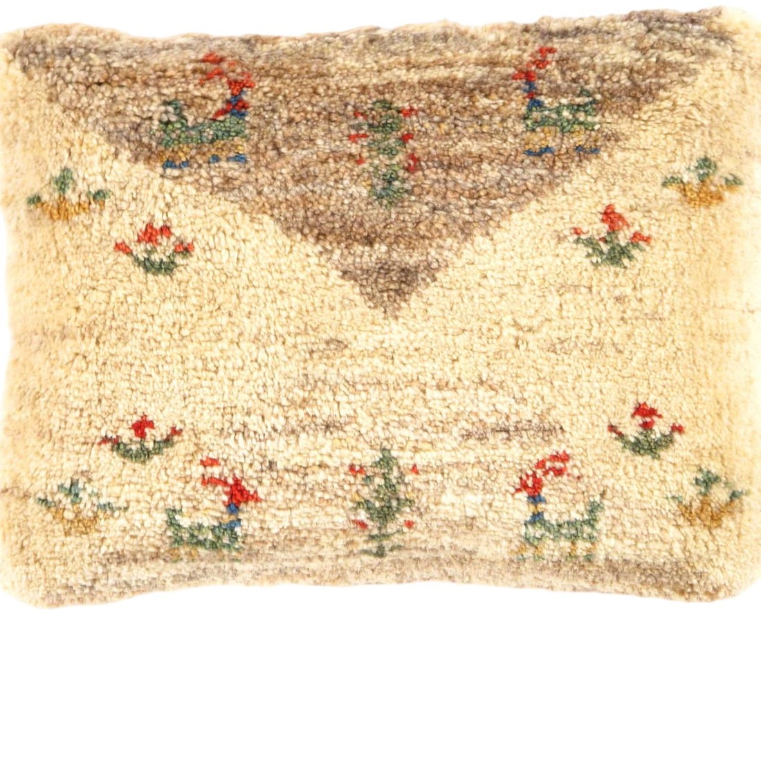 Fine Hand knotted Gabbeh pillow 14"X 18": Fine Hand knotted Gabbeh pillow 14"X 18" - N/A, Gabbeh, Hand-Woven, Lamb's Wool, 300 -PG 234- 862.This item is part of our fine auction collection which includes many fine home accessories including a