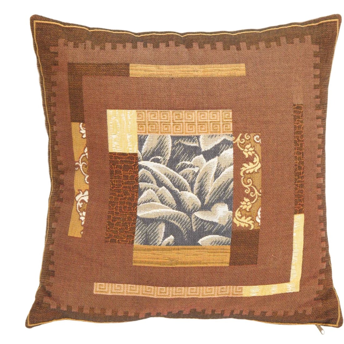 Rust Design Pillow 18"X 18": Rust Design Pillow 18"X 18" - N/A, Indian, Hand-Woven, Cotton, 300 -BL 10- 862.This item is part of our fine auction collection which includes many fine home accessories including antique rugs, vintag