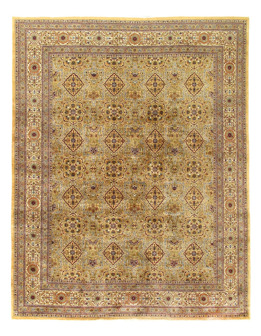 Fine Hand Knotted Tabriz Design Rug 8'x 10': Fine Hand Knotted Tabriz Design Rug 8'x 10' - CIRCA 2010, Tabriz, Hand-Knotted, Lamb's Wool, 300 -D15440- 862.This item is part of our fine auction collection which includes many fine home accessories