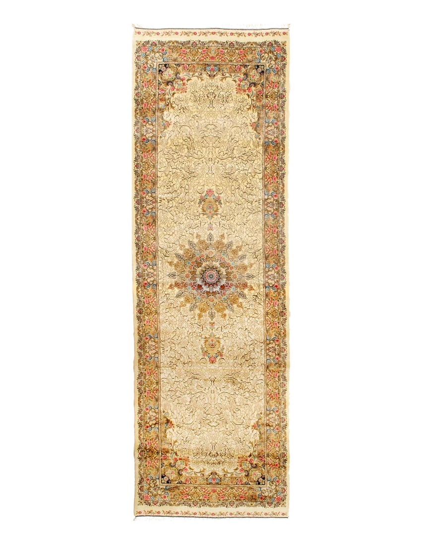 Persian Isfahan Design Runner 2'6"X 8'1': Persian Isfahan Design Runner 2'6"X 8'1' - NEW, Isfahan, Machine-Made, V. Silk, 300 -D15691- 862.This item is part of our fine auction collection which includes many fine home accessories including an