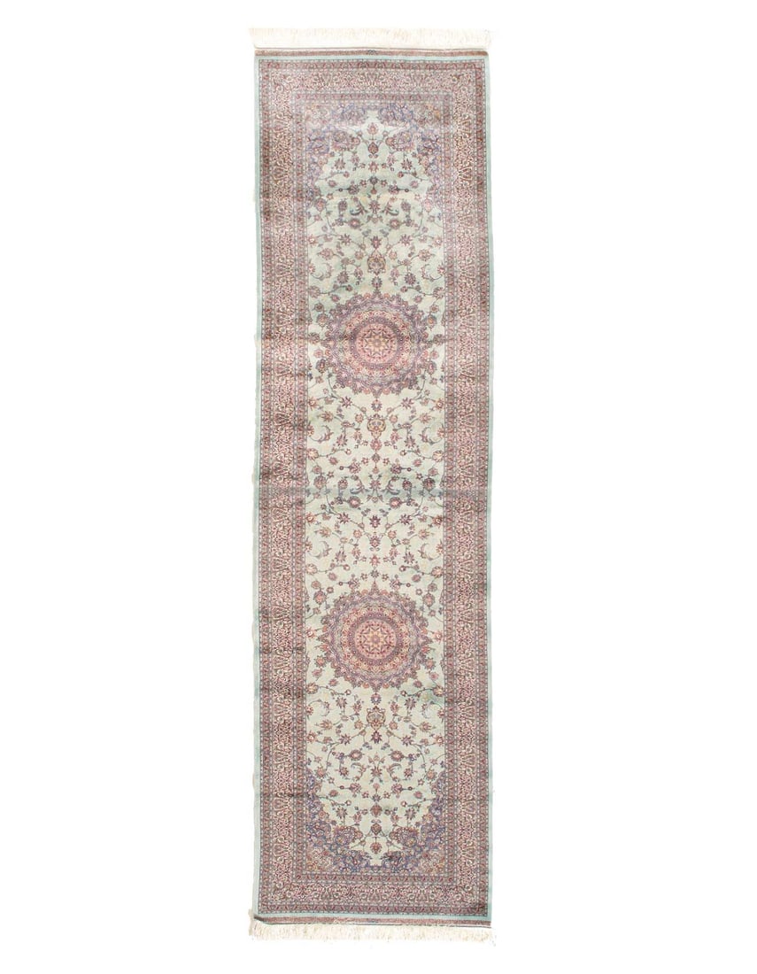 Persian Isfahan Design Runner 2'7"X 9'8": Persian Isfahan Design Runner 2'7"X 9'8" - NEW, Isfahan, Machine-Made, Viscose, 300 -D15699- 862.This item is part of our fine auction collection which includes many fine home accessories including an