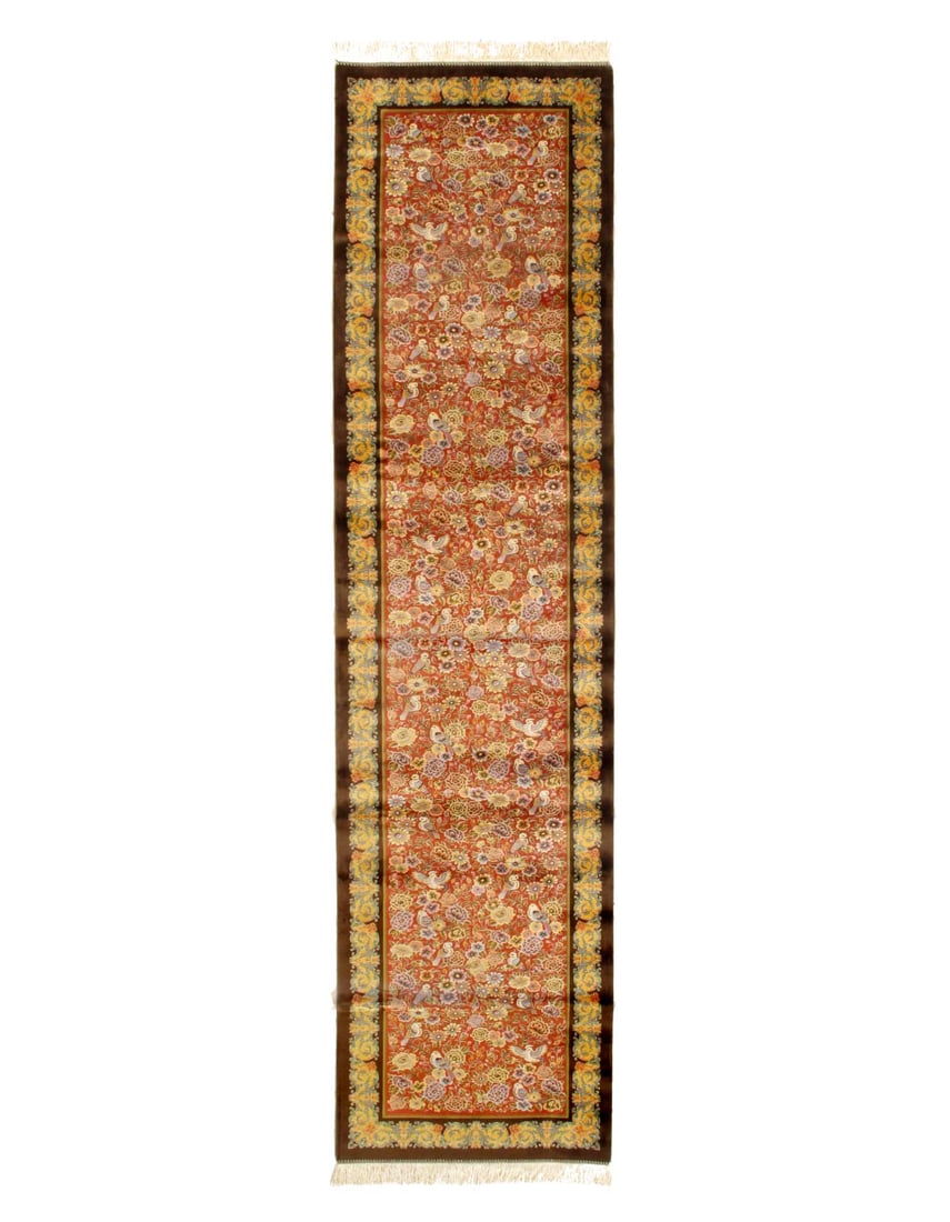 Persian Isfahan Design Runner 2'6"X 9'9": Persian Isfahan Design Runner 2'6"X 9'9" - NEW, Isfahan, Machine-Made, V. Silk, 300 -D15700- 862.This item is part of our fine auction collection which includes many fine home accessories including an