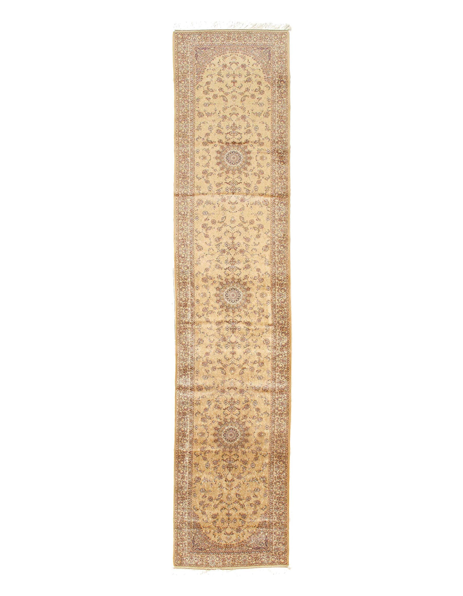 Persian Isfahan Design Runner 2'8"X 13'1": Persian Isfahan Design Runner 2'8"X 13'1" - NEW, Isfahan, Machine-Made, V. Silk, 300 -D15671- 862.This item is part of our fine auction collection which includes many fine home accessories including a